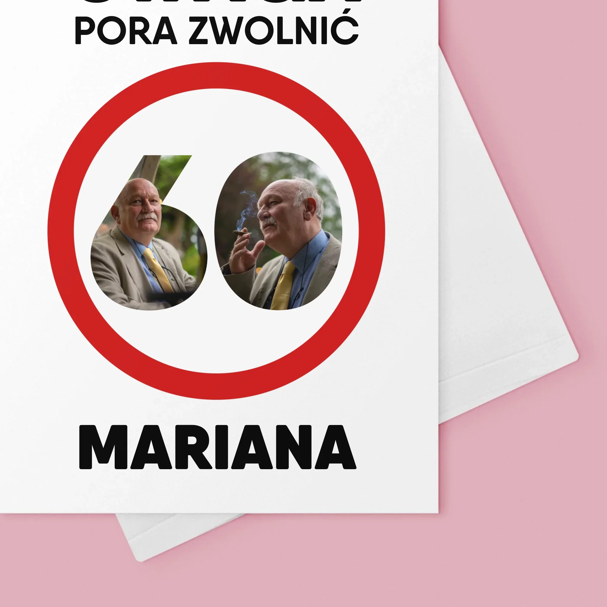 Słowo Ze Zdjęć: 60 Pora Zwolnić - Kartka z Życzeniami - Image 4
