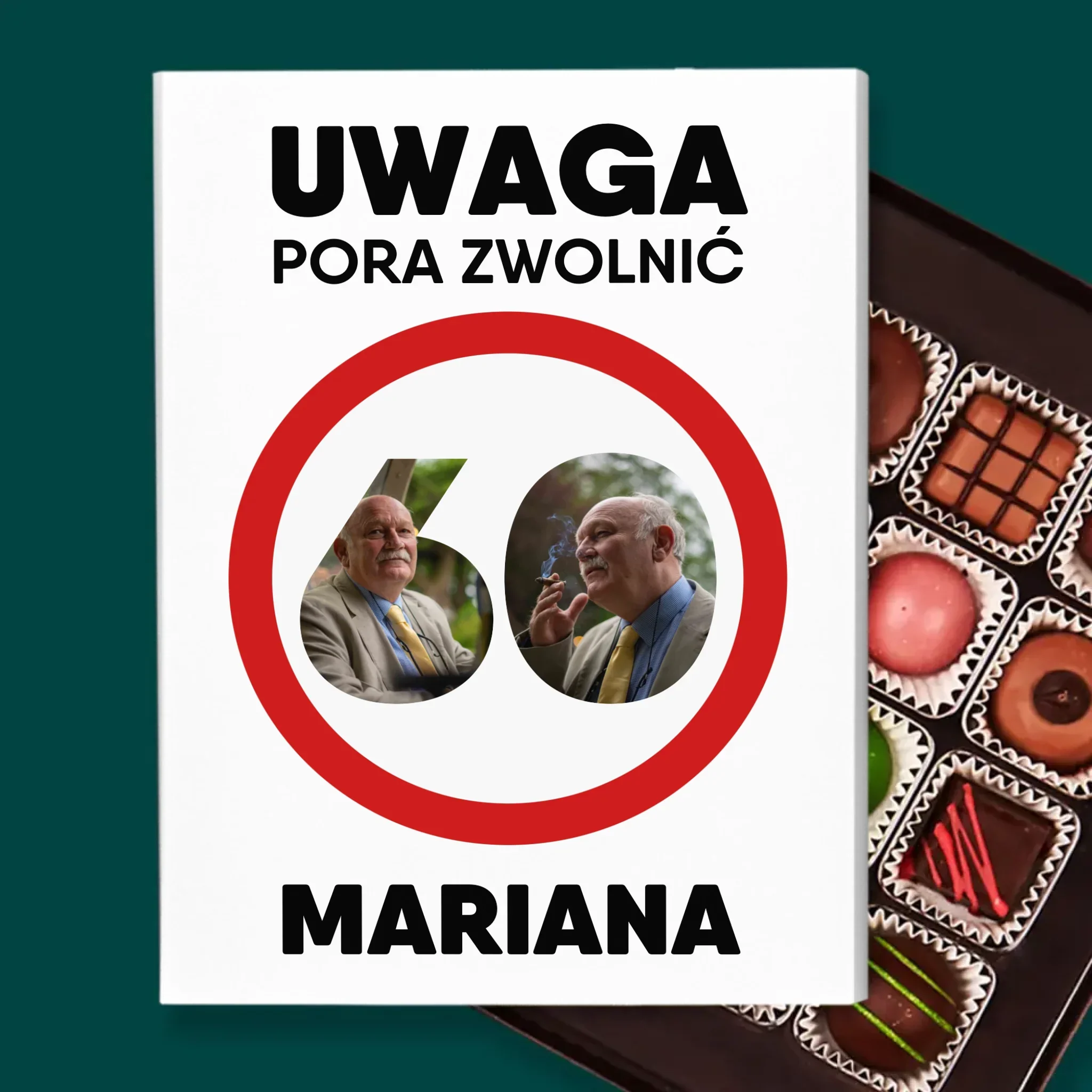 Słowo Ze Zdjęć: 60 Pora Zwolnić - Personalizowane Praliny - Image 2