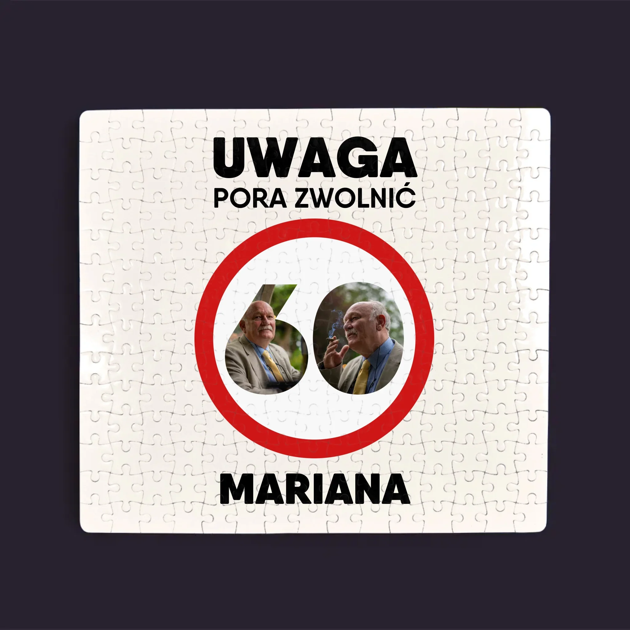 Słowo Ze Zdjęć: 60 Pora Zwolnić - Personalizowane Puzzle - Image 3