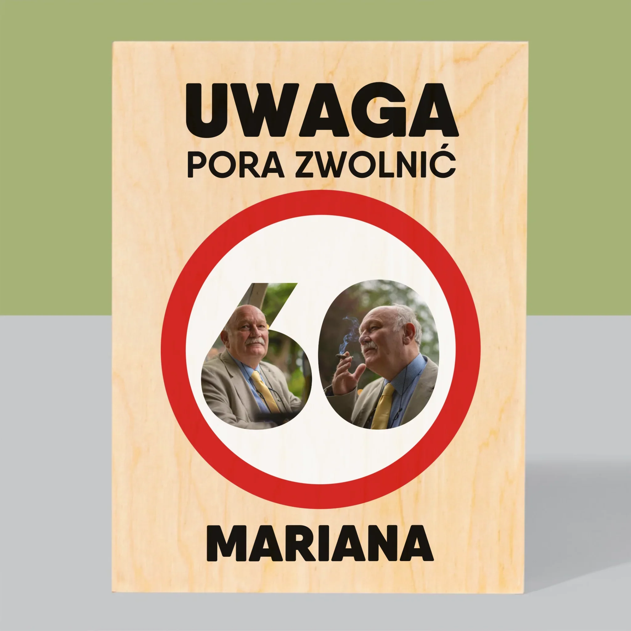 Słowo Ze Zdjęć: 60 Pora Zwolnić - Wydruk Na Drewnie - Image 3
