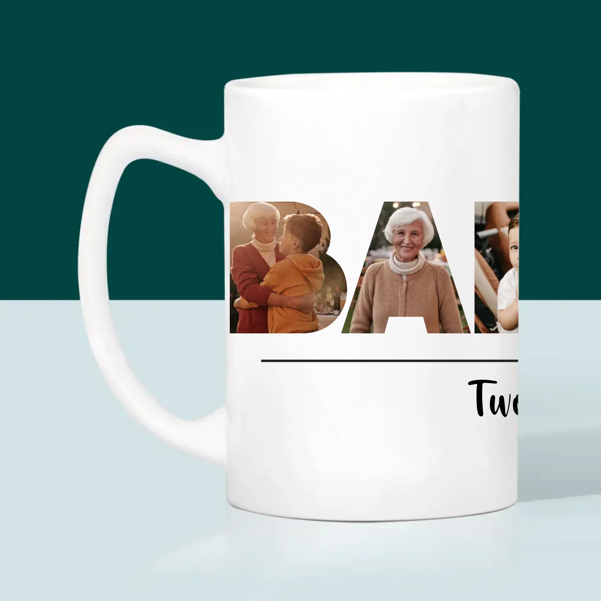 Słowo Ze Zdjęć: Babcia z Twoich Zdjęć -  Kubek z Nadrukiem - Image 5