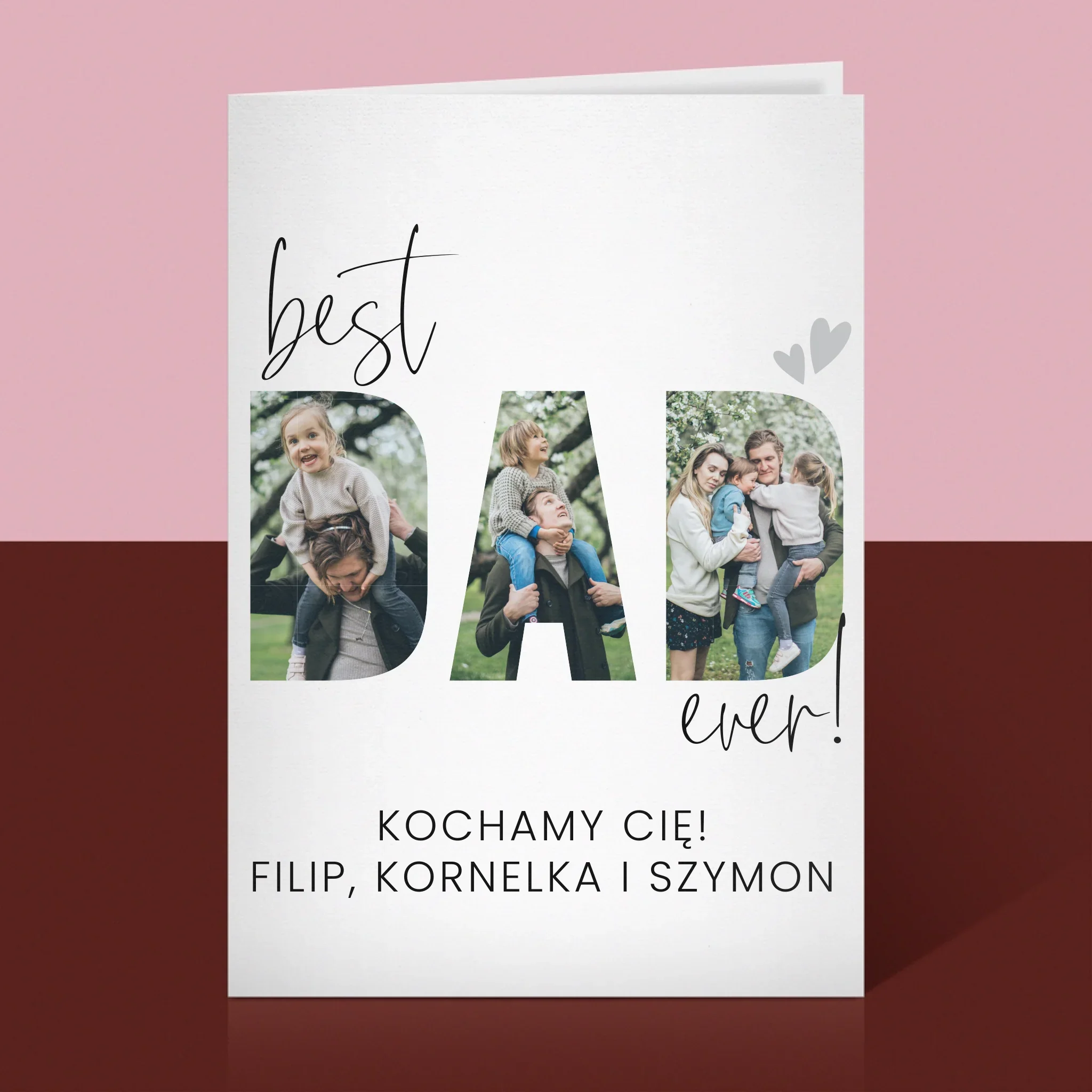 Słowo Ze Zdjęć: Best Dad Ever Z Podpisem - Kartka Zdrapka - Image 4