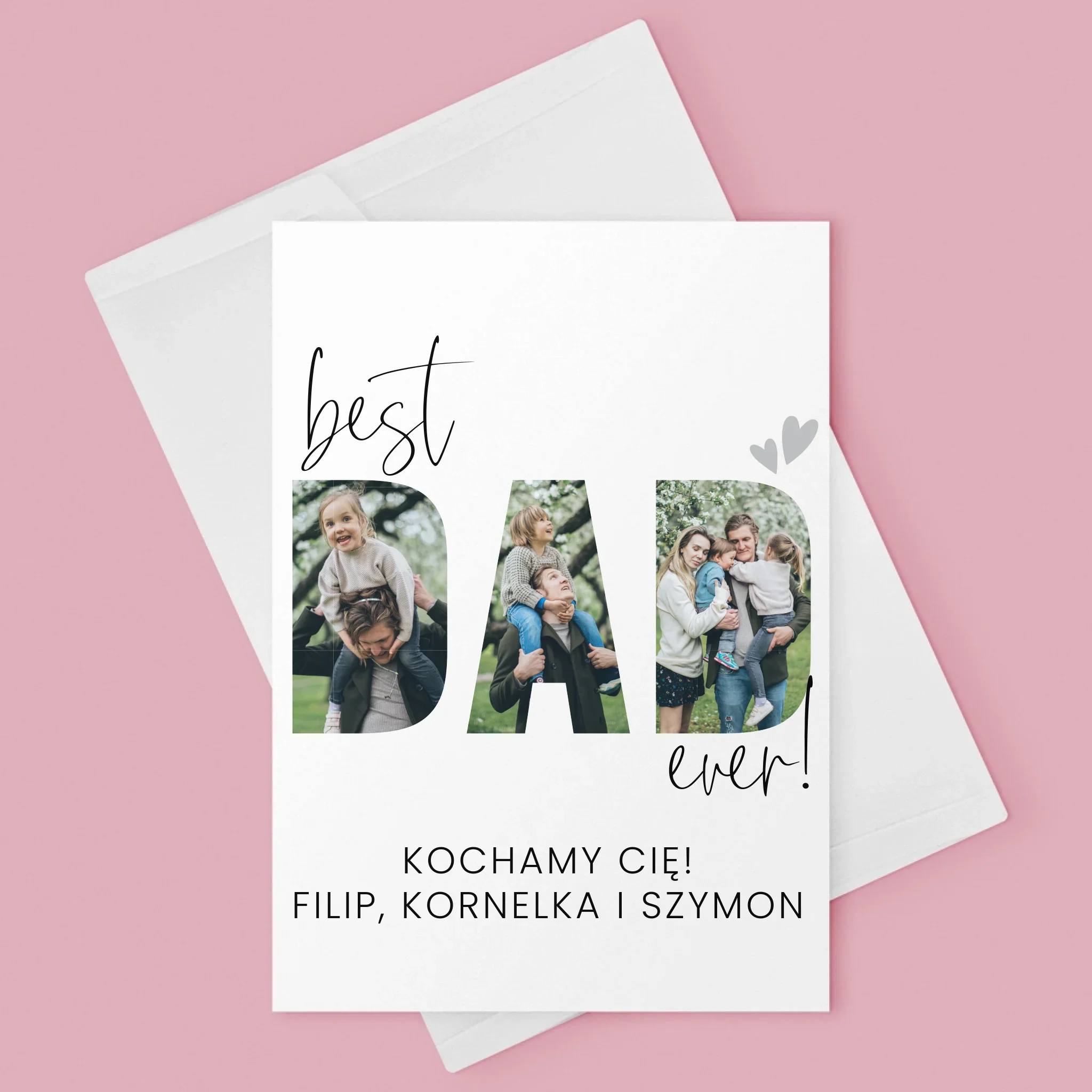 Słowo Ze Zdjęć: Best Dad Ever Z Podpisem - Kartka Zdrapka - Image 6