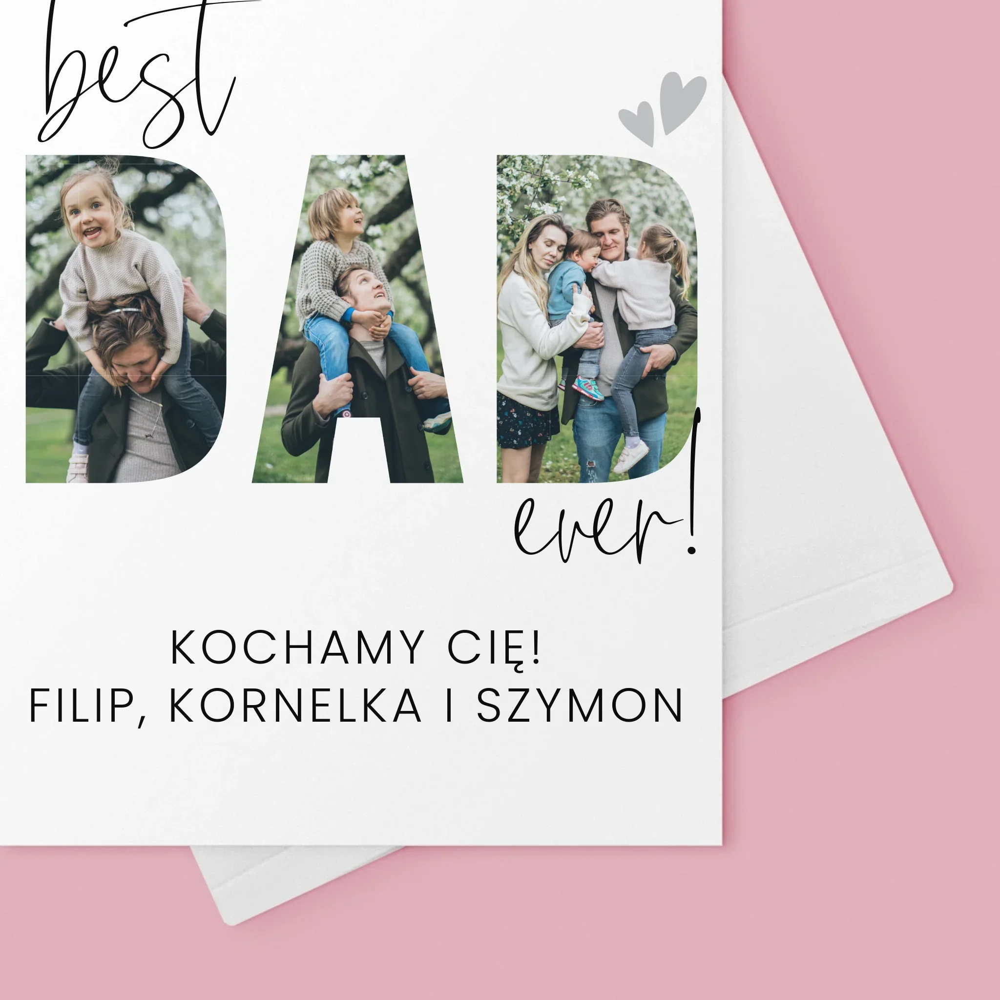 Słowo Ze Zdjęć: Best Dad Ever Z Podpisem - Kartka Zdrapka - Image 7