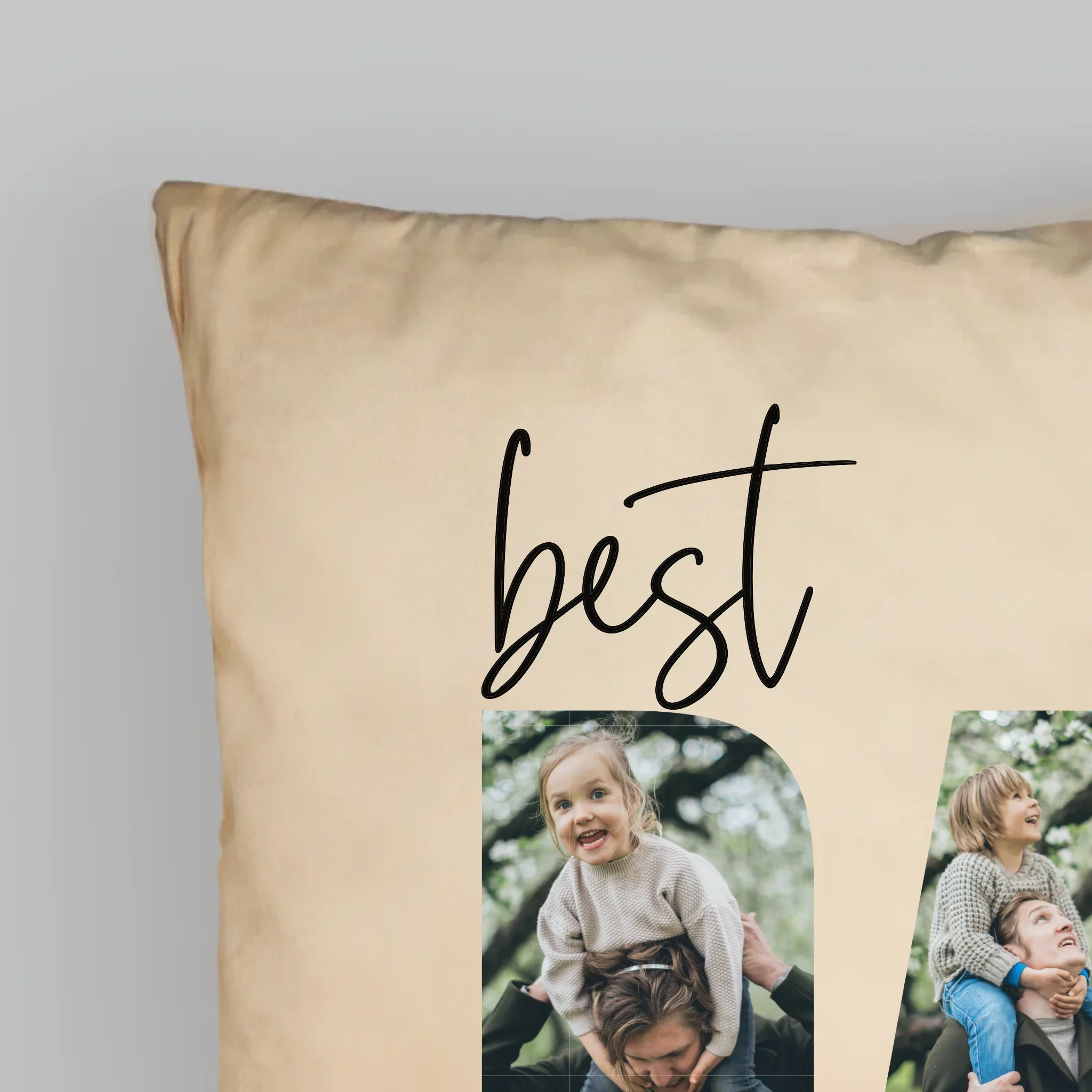 Słowo Ze Zdjęć: Best Dad Ever Z Podpisem - Poduszka z Nadrukiem - Image 5