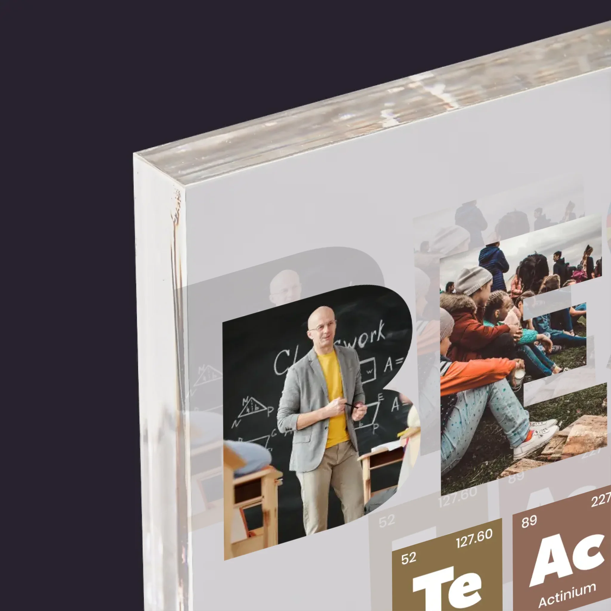 Słowo Ze Zdjęć: Best Teacher Pierwiastki - Blok Akrylowy z Nadrukiem - Image 4