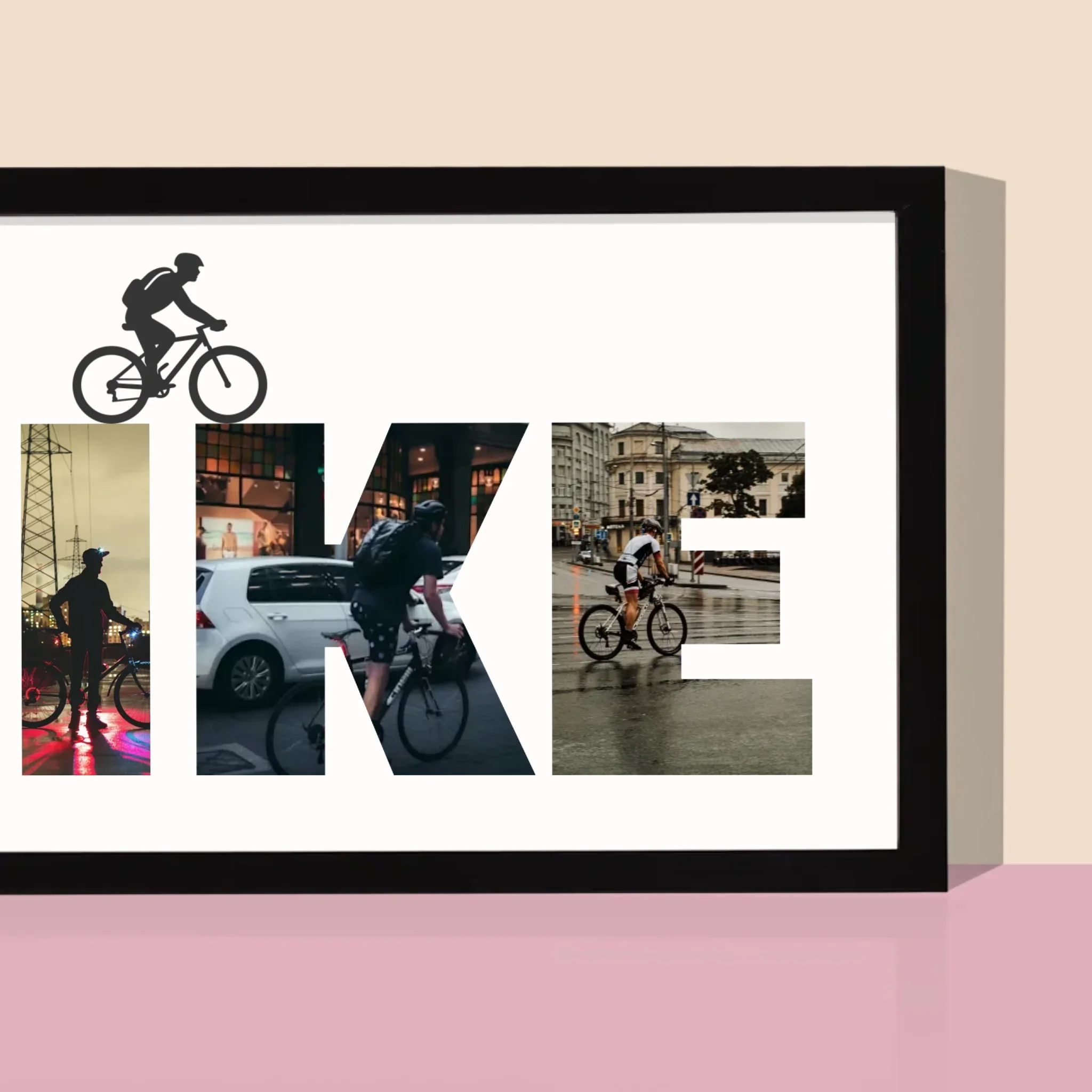 Słowo Ze Zdjęć: Bike - Wydruk Obramowany 20X40 - Image 2