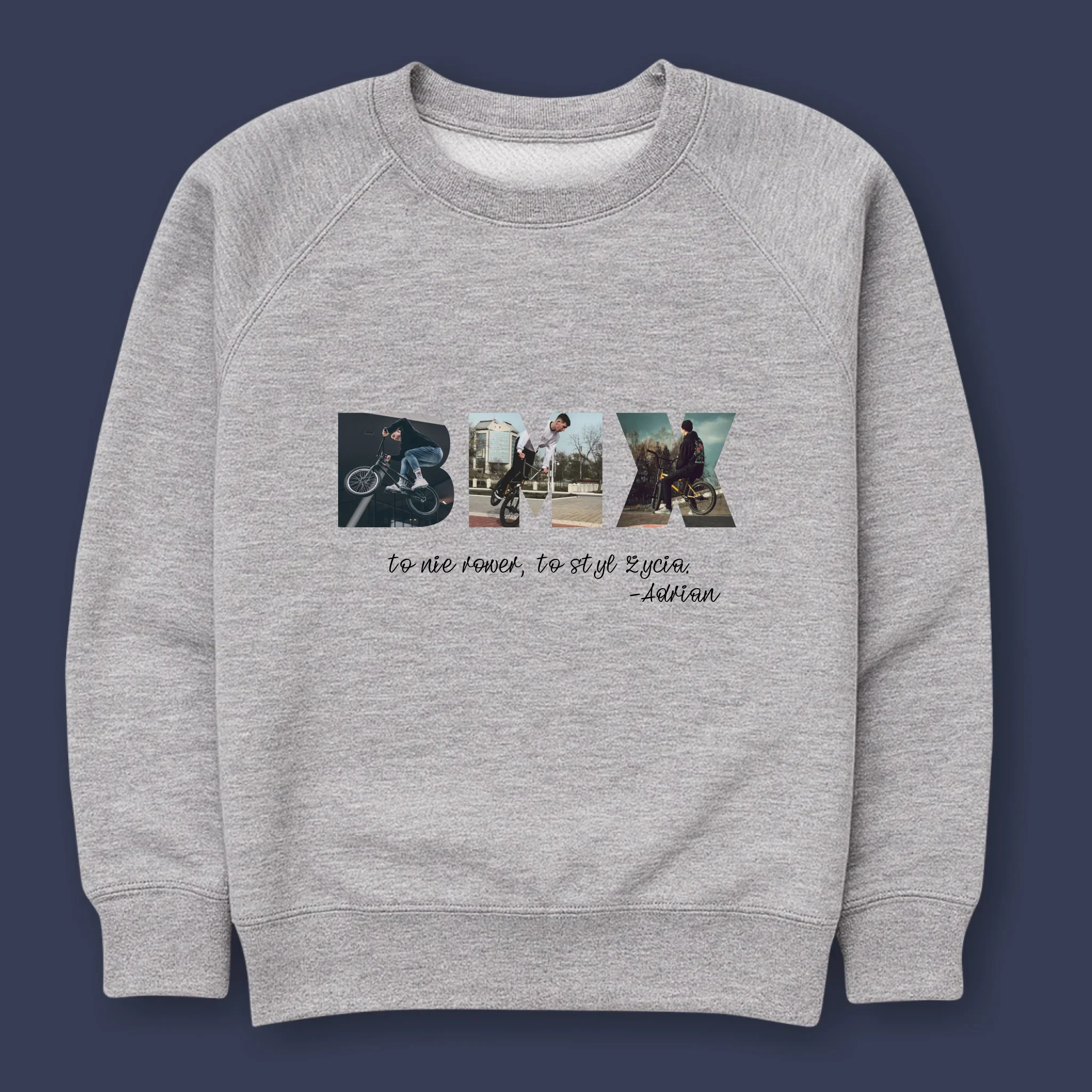 Słowo Ze Zdjęć: Bmx - Bluza Męska z Kapturem - Image 10