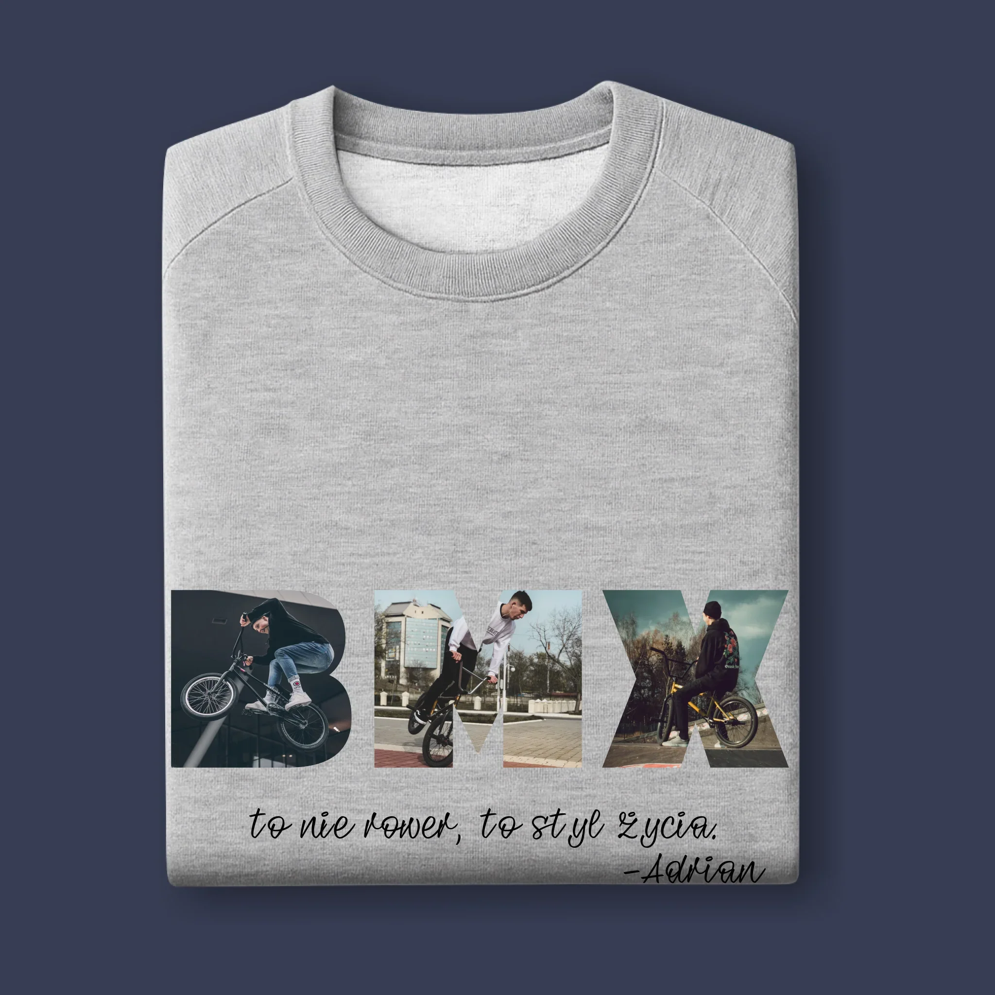 Słowo Ze Zdjęć: Bmx - Bluza Męska z Kapturem - Image 11