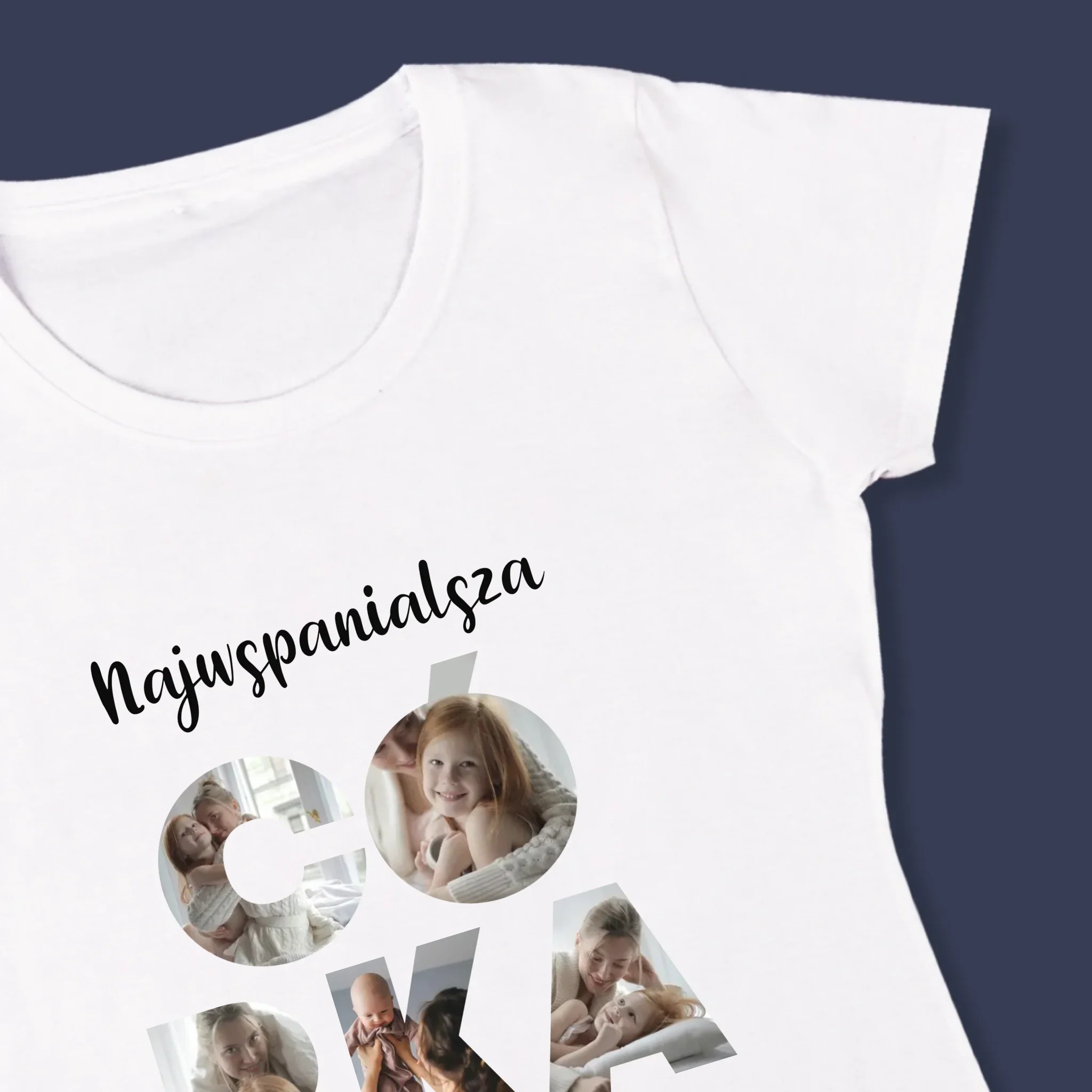 Słowo Ze Zdjęć: Córka - Koszulka Damska z Nadrukiem - Image 4
