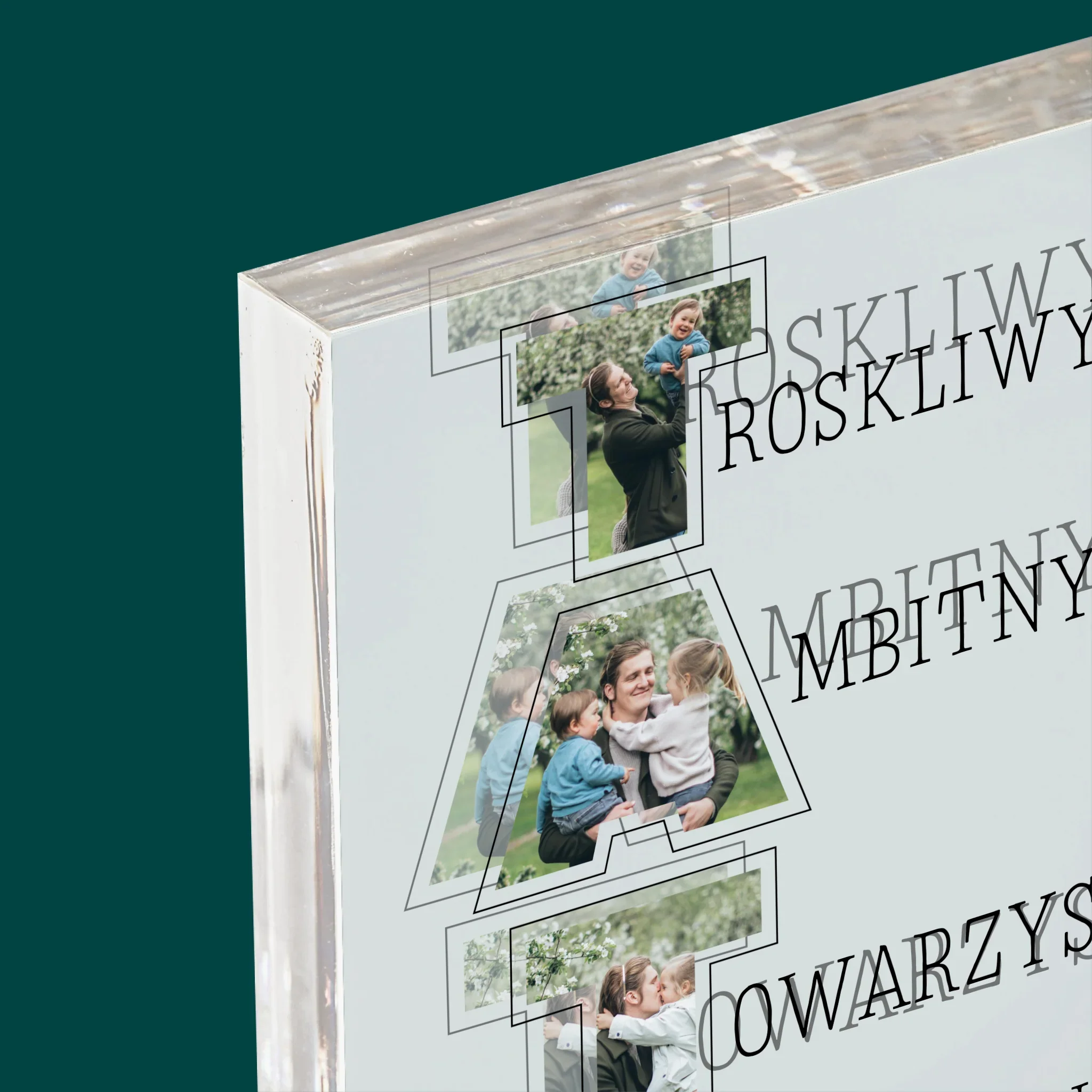 Słowo Ze Zdjęć: Dlaczego Kocham Tatę - Blok Akrylowy z Nadrukiem - Image 4