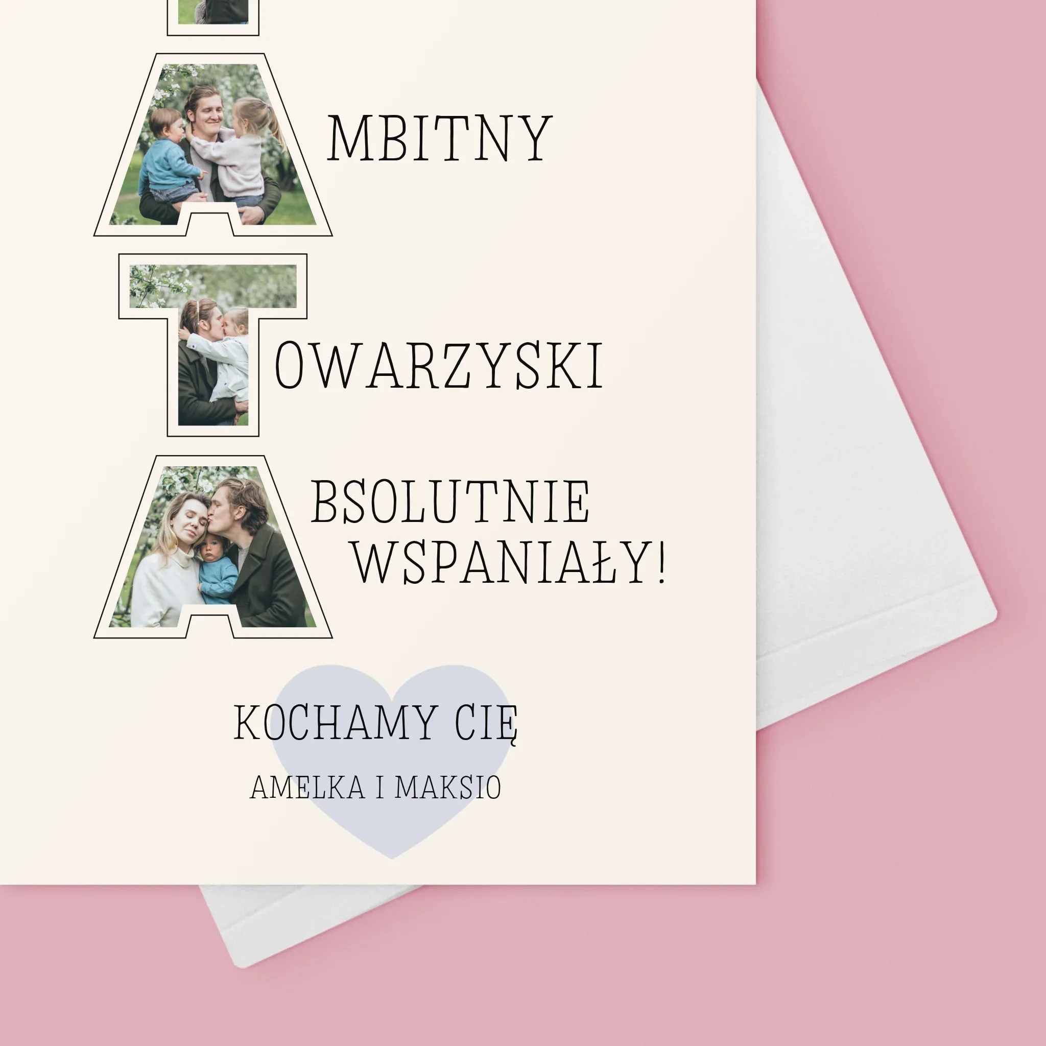 Słowo Ze Zdjęć: Dlaczego Kocham Tatę - Kartka Z Życzeniami - Image 4