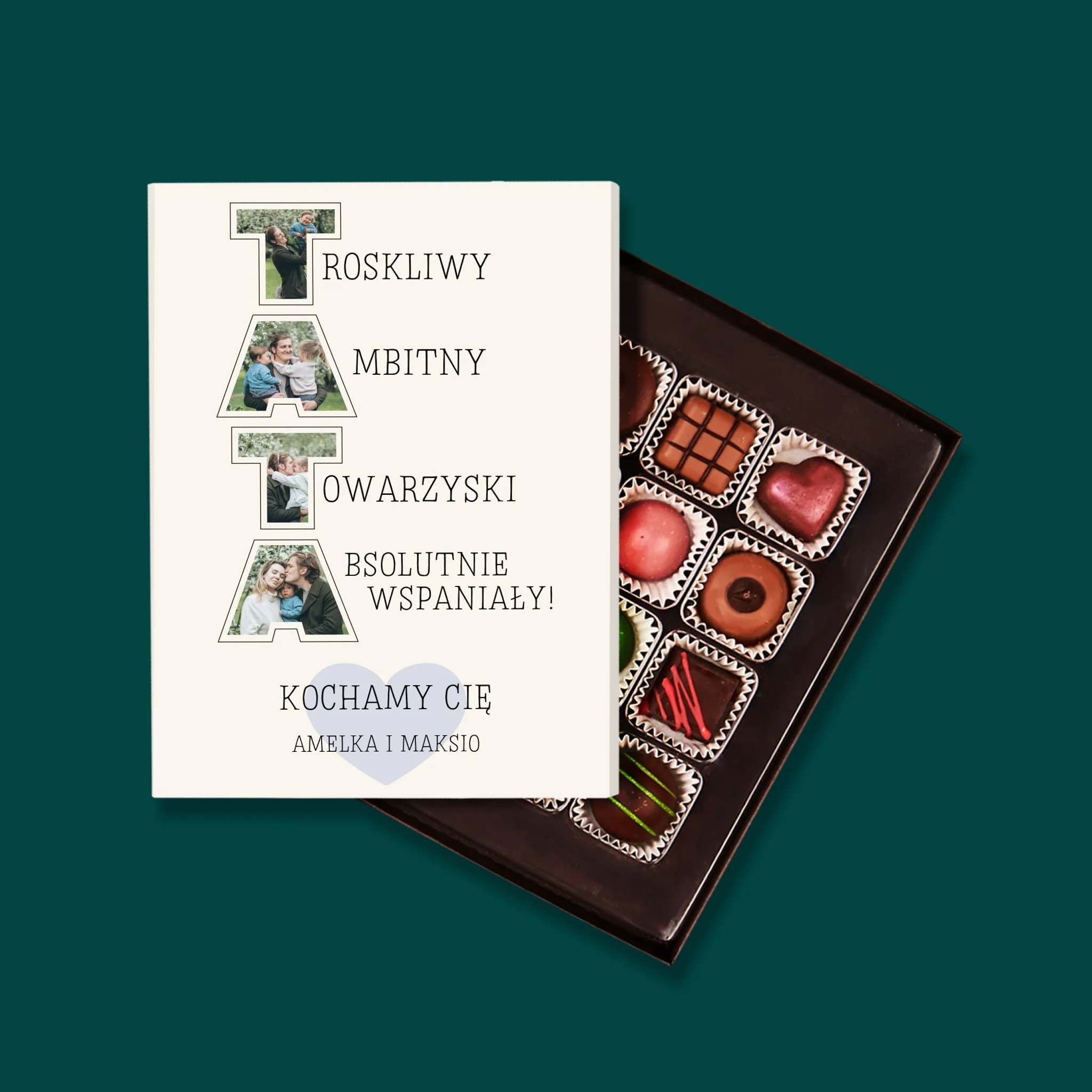 Słowo Ze Zdjęć: Dlaczego Kocham Tatę - Personalizowane Praliny