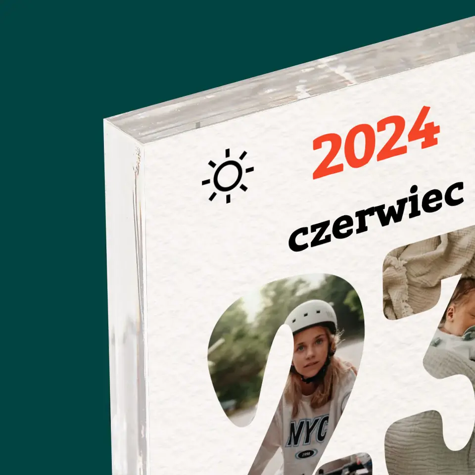Słowo Ze Zdjęć: Dzień Ojca Kartka Z Kalendarza - Blok Akrylowy z Nadrukiem - Image 4
