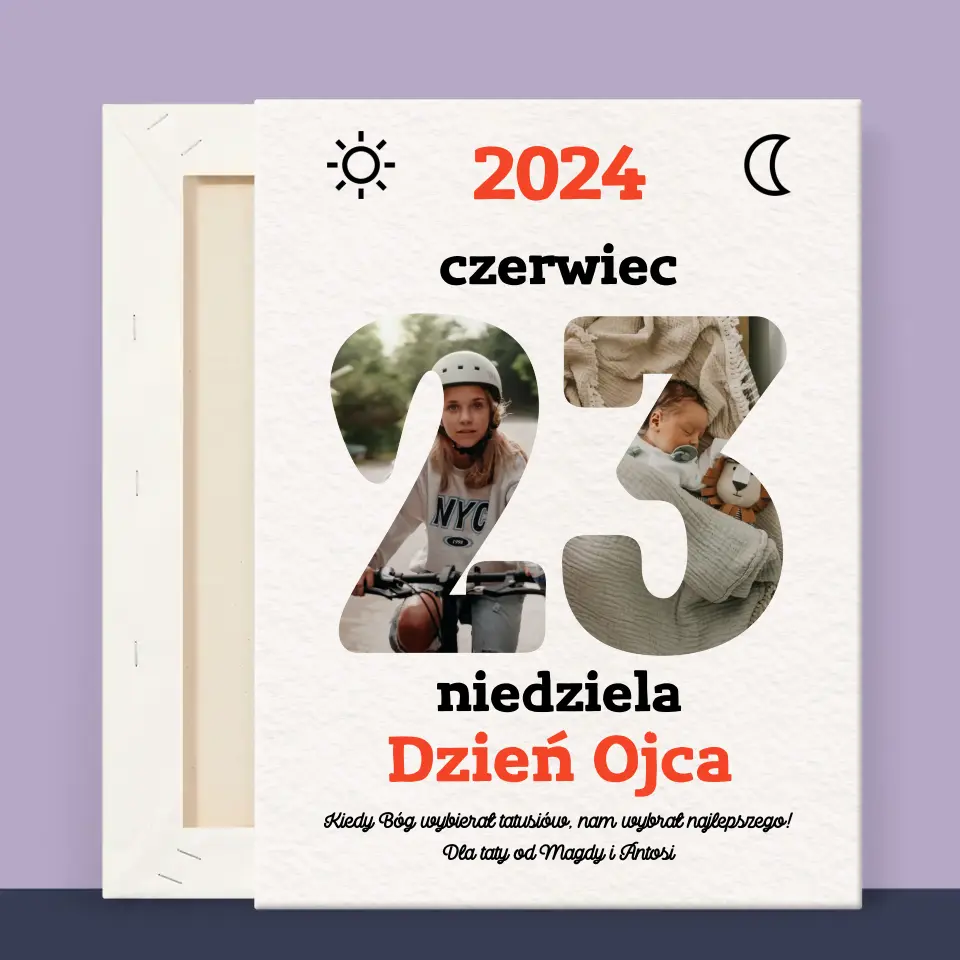 Słowo Ze Zdjęć: Dzień Ojca Kartka Z Kalendarza - Wydruk Obramowany - Image 11
