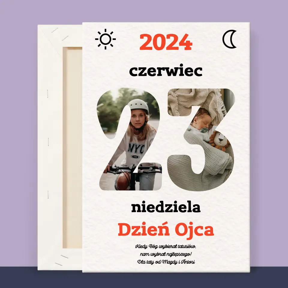 Słowo Ze Zdjęć: Dzień Ojca Kartka Z Kalendarza - Wydruk Obramowany - Image 12