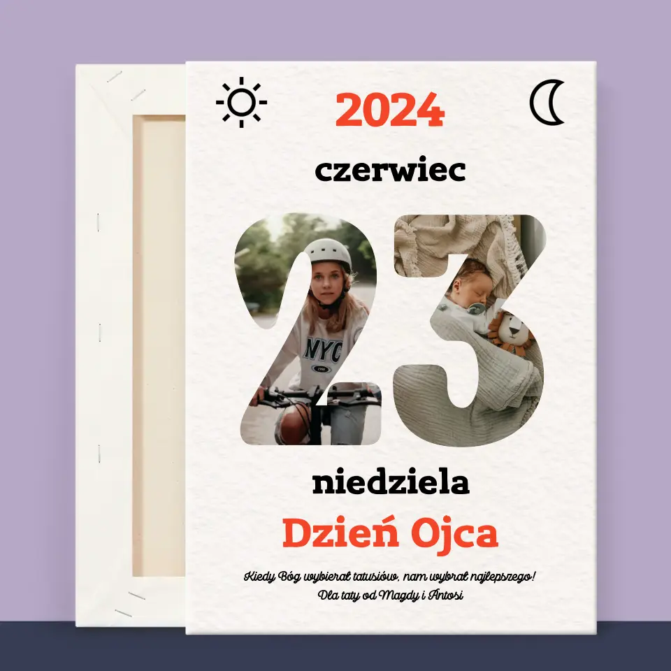 Słowo Ze Zdjęć: Dzień Ojca Kartka Z Kalendarza - Wydruk Obramowany - Image 13