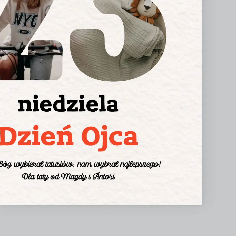 Słowo Ze Zdjęć: Dzień Ojca Kartka Z Kalendarza - Wydruk Obramowany - Image 4
