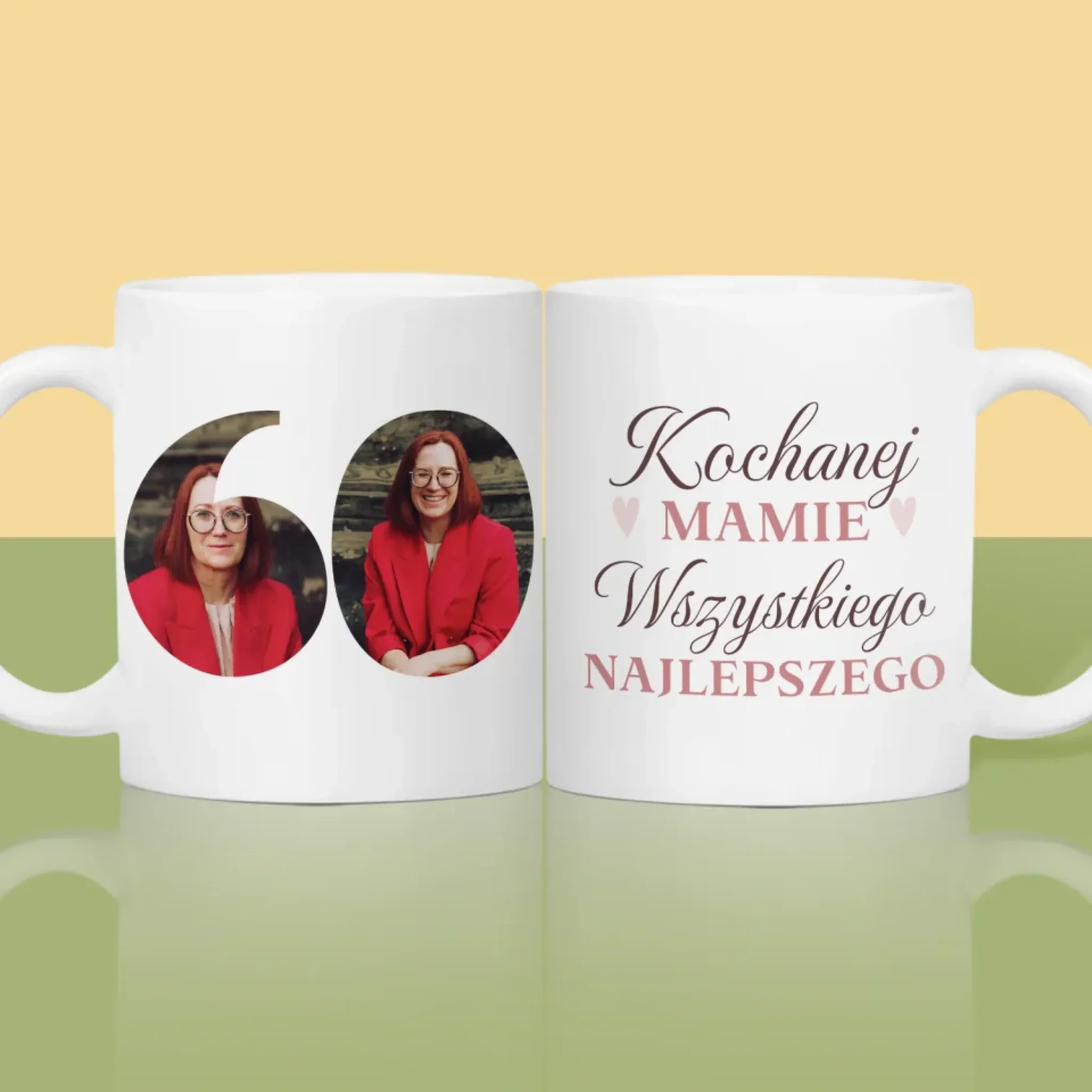Słowo Ze Zdjęć: Kochanej Mamie z Okazji 60 Urodzin - Kubek z Nadrukiem - Image 2
