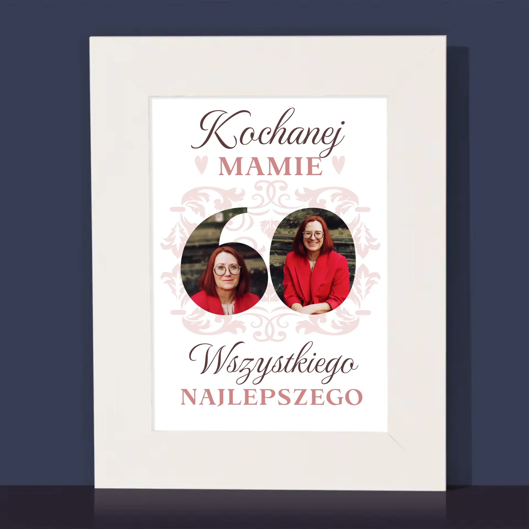 Słowo Ze Zdjęć: Kochanej Mamie z Okazji 60 Urodzin - Ramka Na Zdjęcie - Image 2