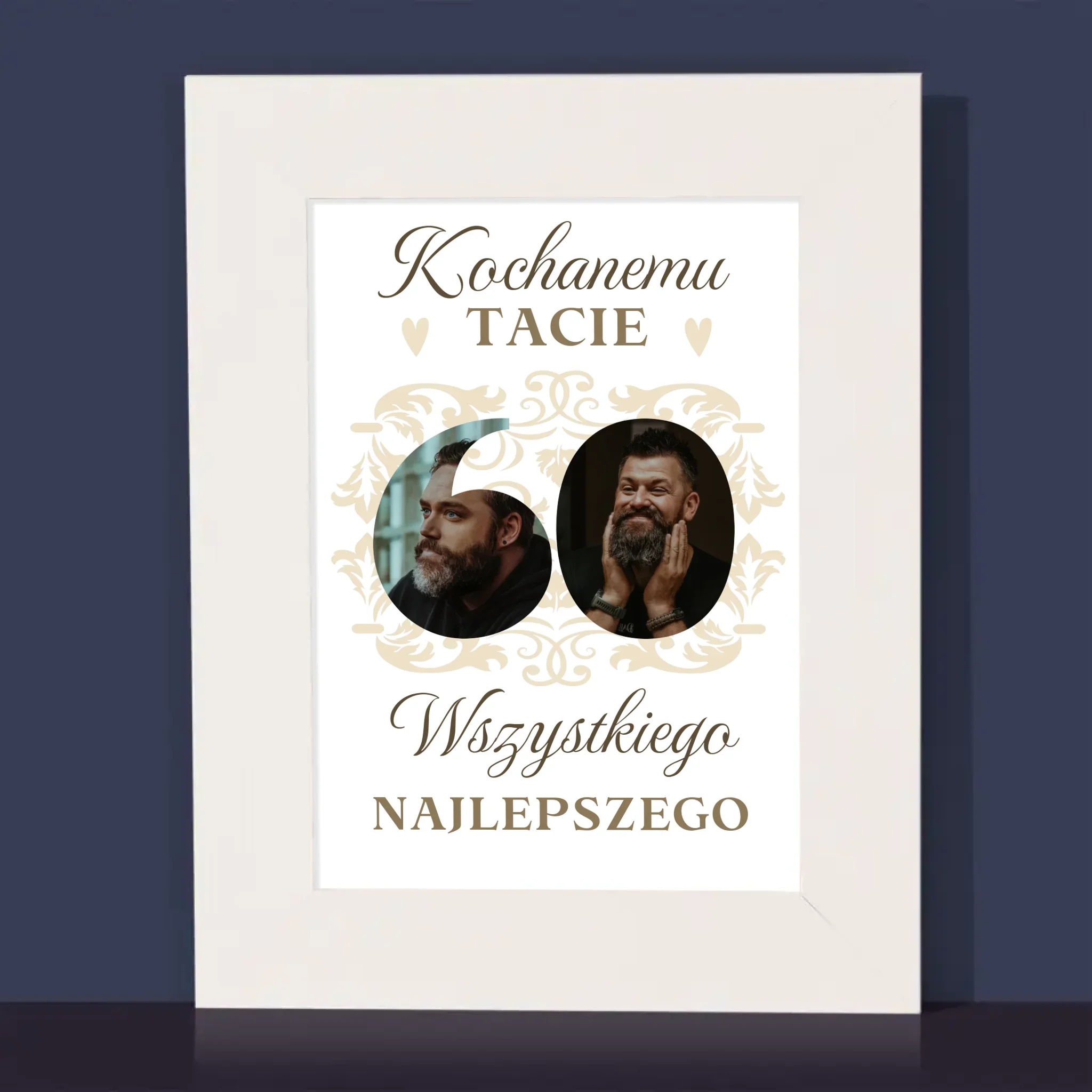 Słowo Ze Zdjęć: Kochanemu Tacie z Okazji 60 Urodzin - Ramka Na Zdjęcie - Image 2