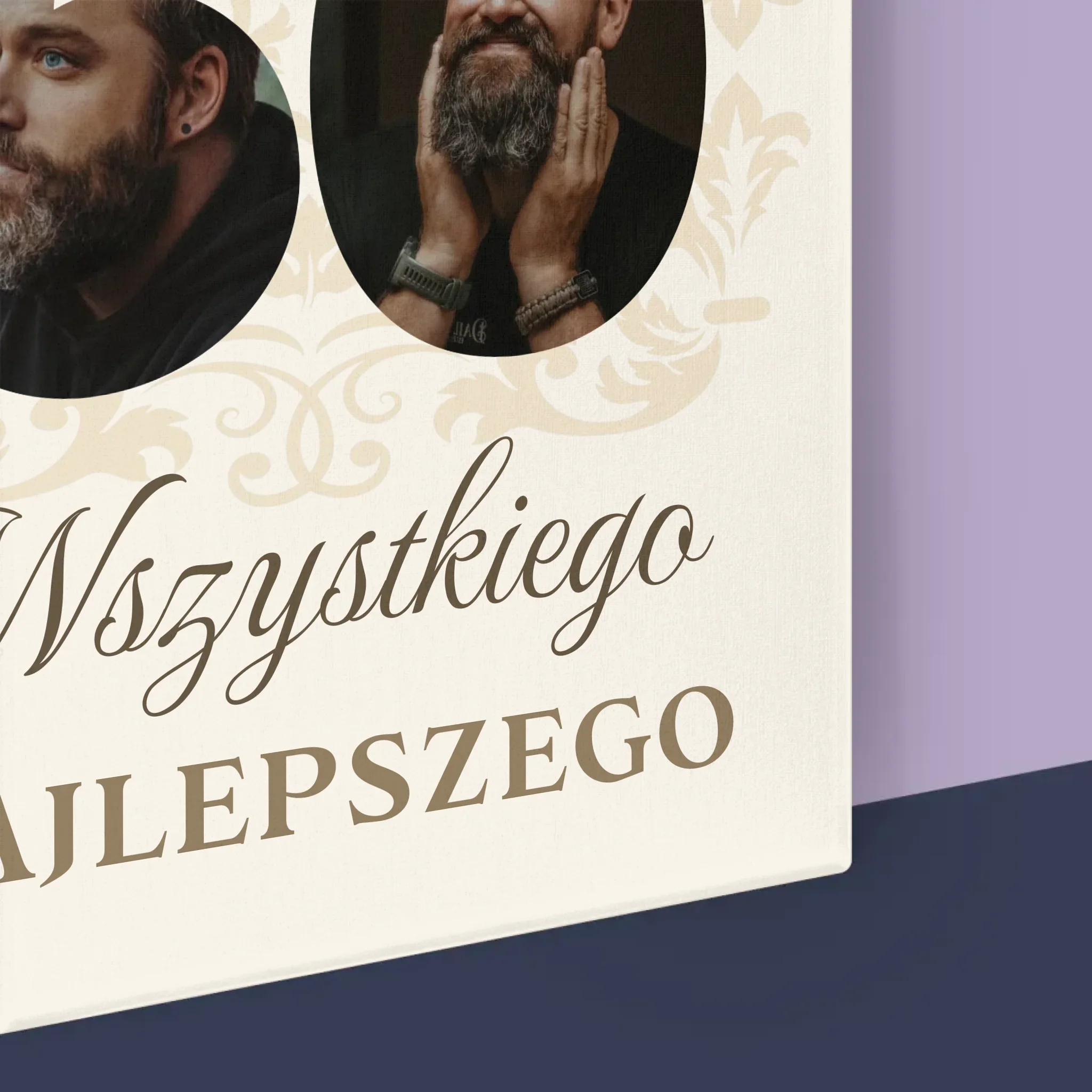 Słowo Ze Zdjęć: Kochanemu Tacie z Okazji 60 Urodzin - Wydruk Obramowany - Image 16