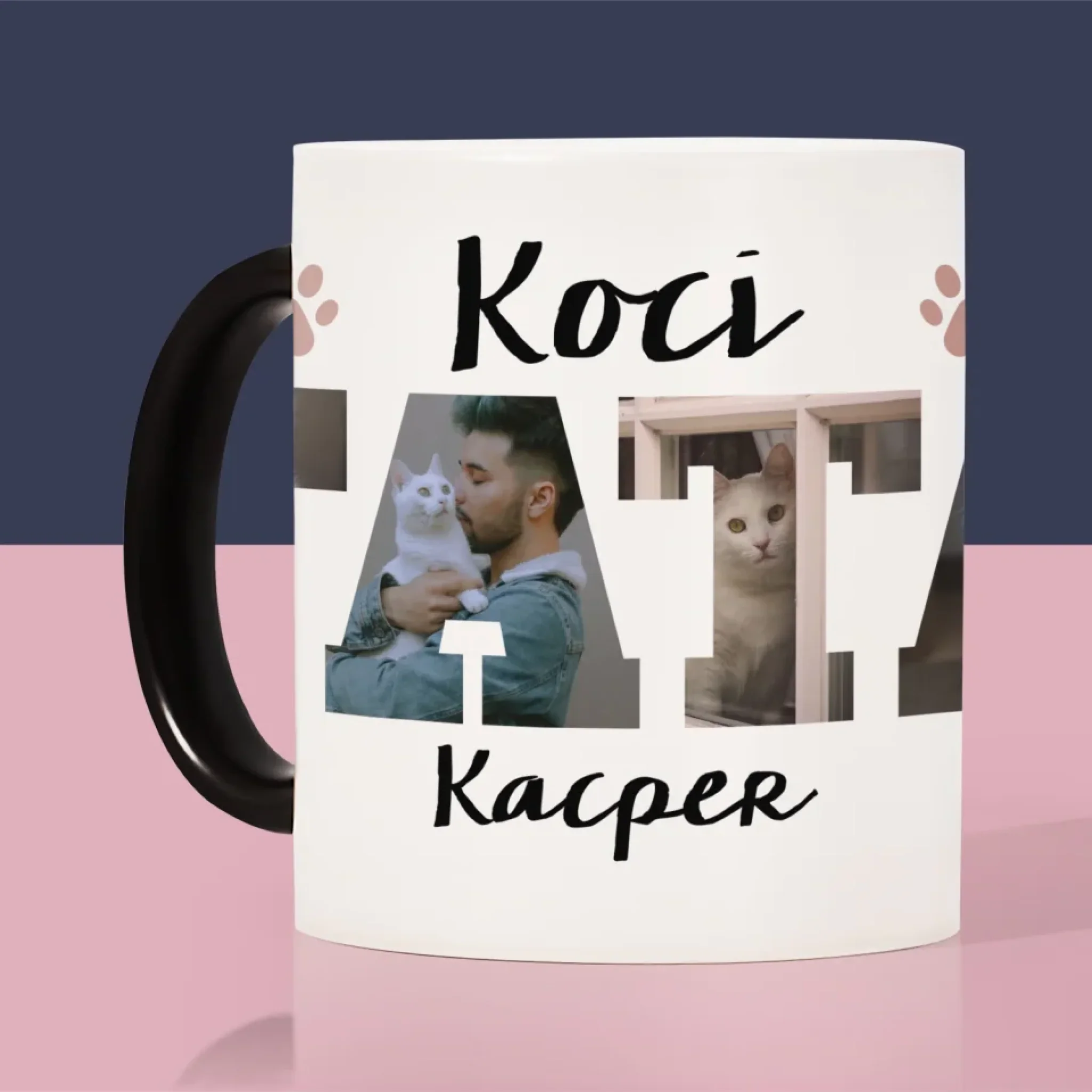 Słowo Ze Zdjęć: Koci Tata - Kubek z Nadrukiem - Image 5