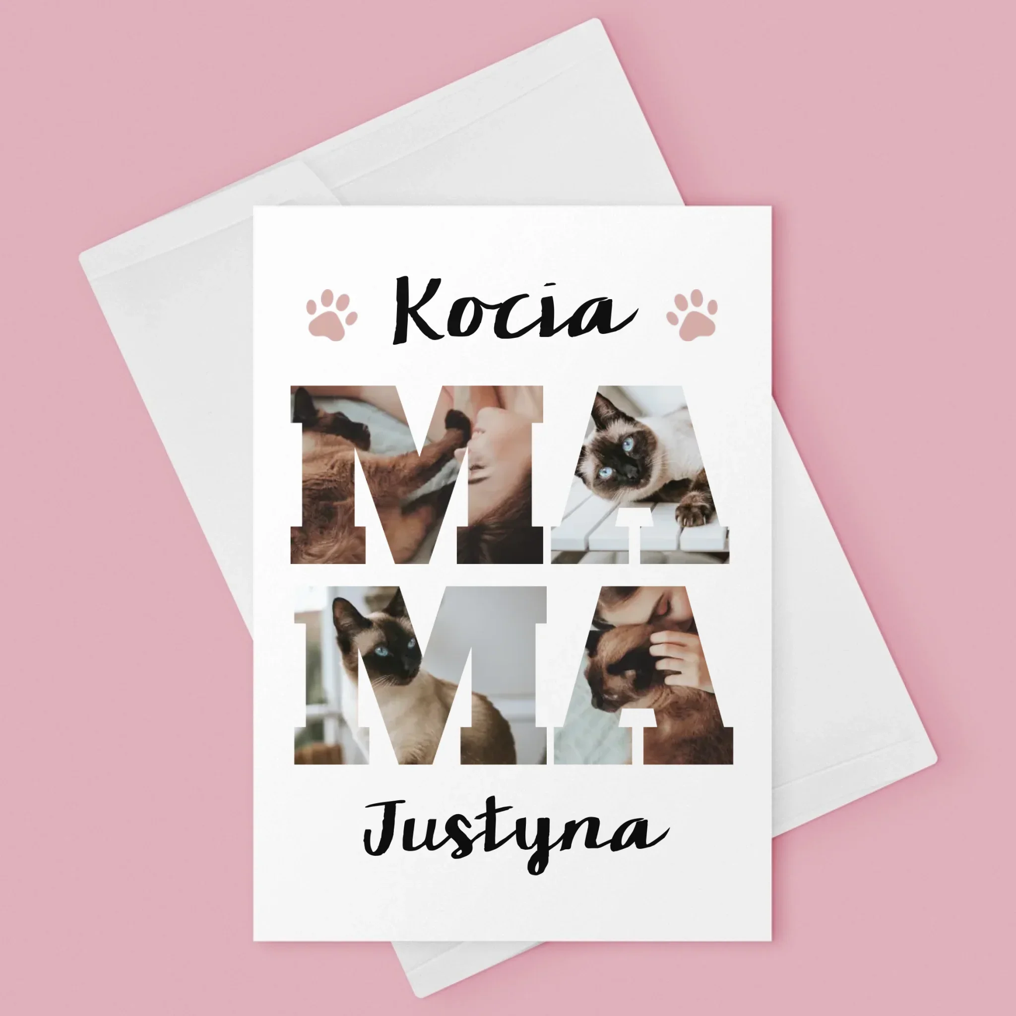 Słowo Ze Zdjęć: Kocia Mama  - Kartka z Życzeniami - Image 3