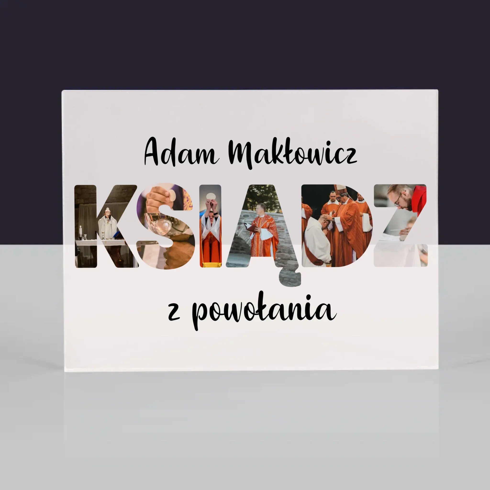 Słowo Ze Zdjęć: Ksiądz z Powołania - Blok Akrylowy z Nadrukiem - Image 3