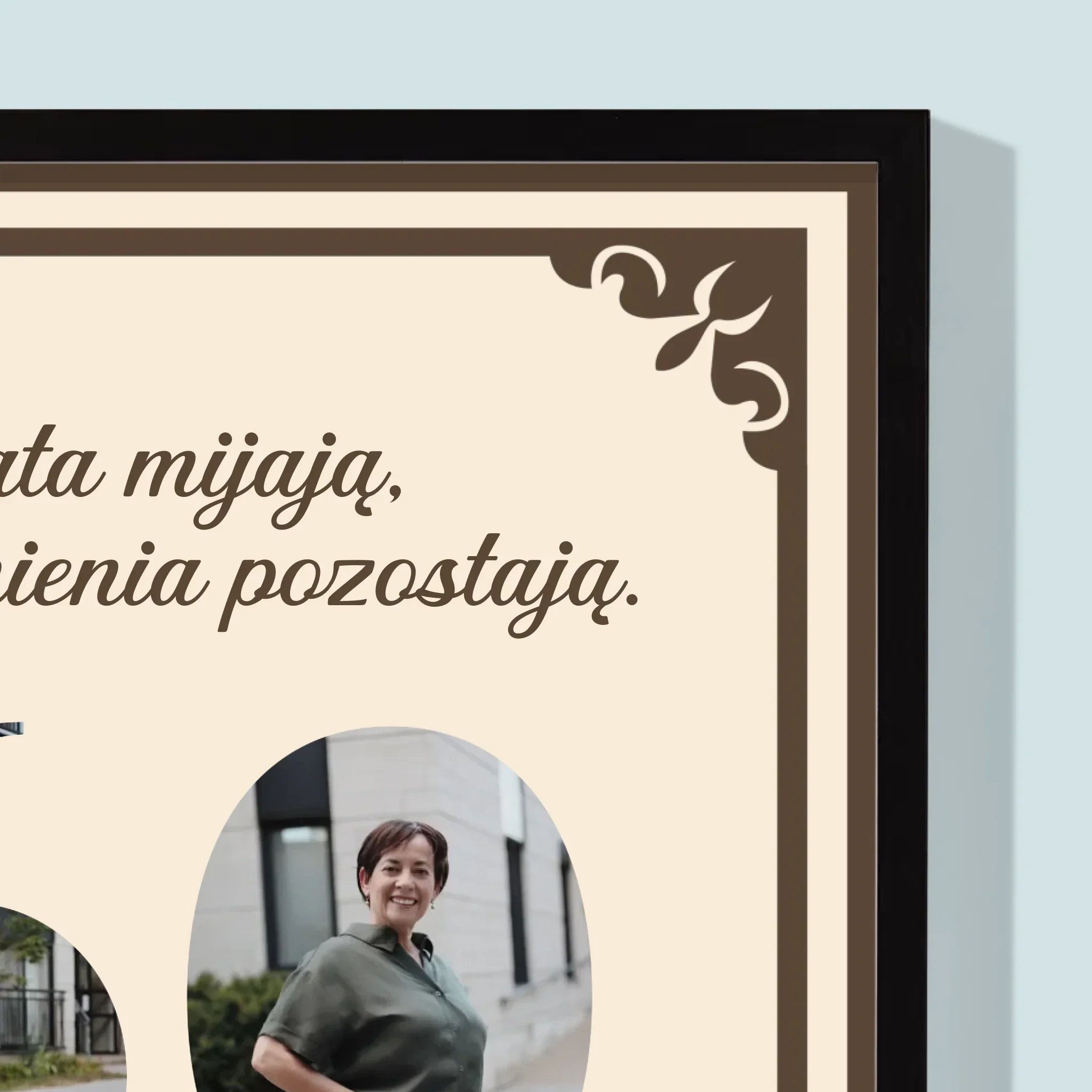 Słowo Ze Zdjęć: Lata Mijają - Wydruk Obramowany - Image 2