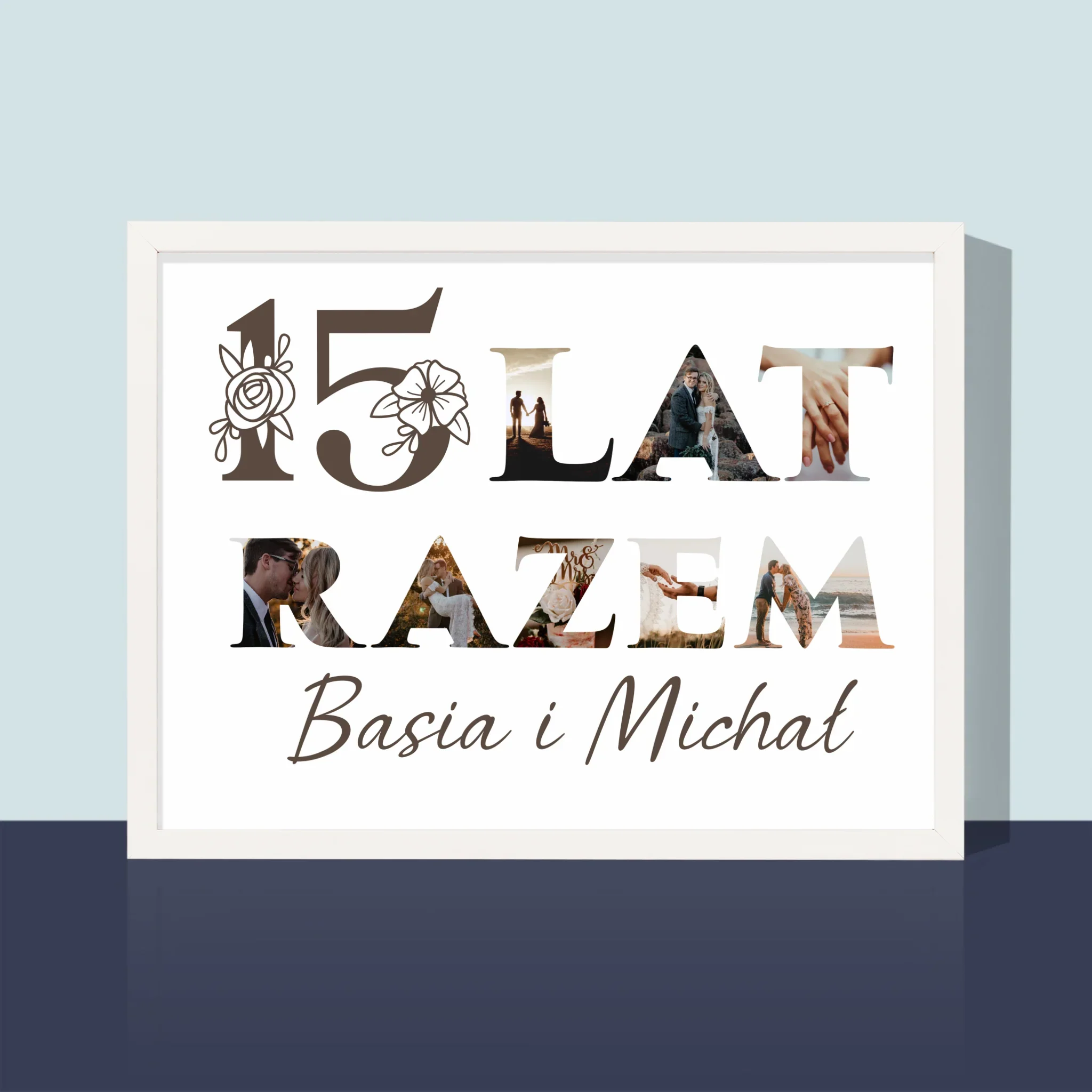 Słowo Ze Zdjęć: Lata Razem Kwiaty - Wydruk Obramowany - Image 4