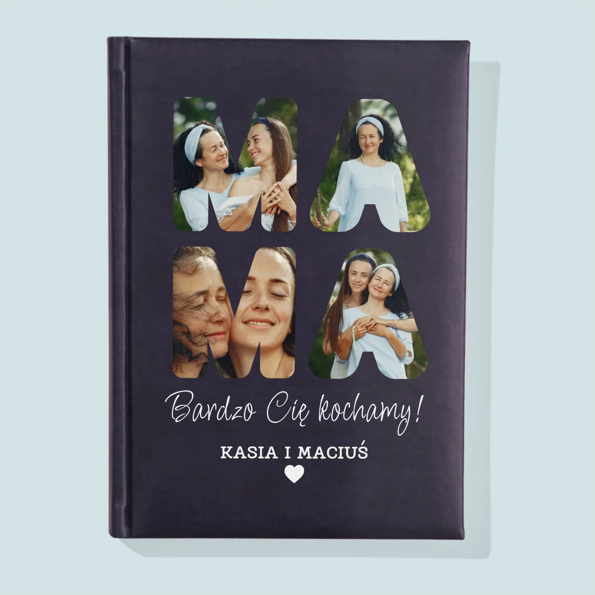 Słowo Ze Zdjęć: Mamo Bardzo Cię Kochamy - Notes Książkowy z Nadrukiem - Image 2