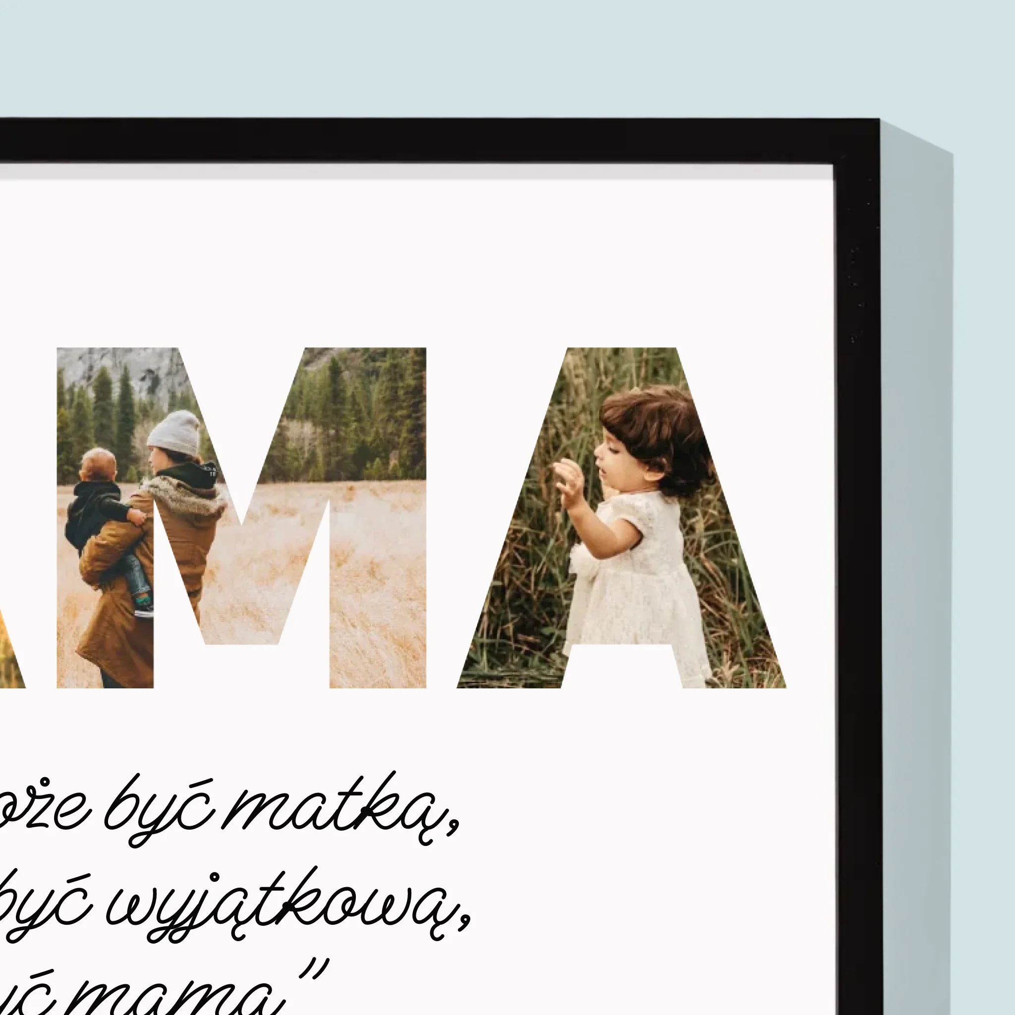 Słowo Ze Zdjęć: Moja Wyjątkowa Mama - Wydruk Obramowany - Image 2