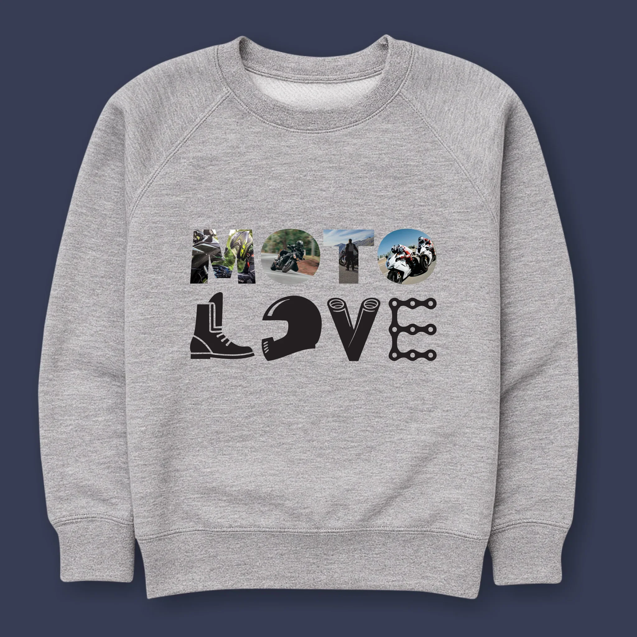 Słowo Ze Zdjęć: Motolove - Bluza Męska Z Kapturem - Image 10
