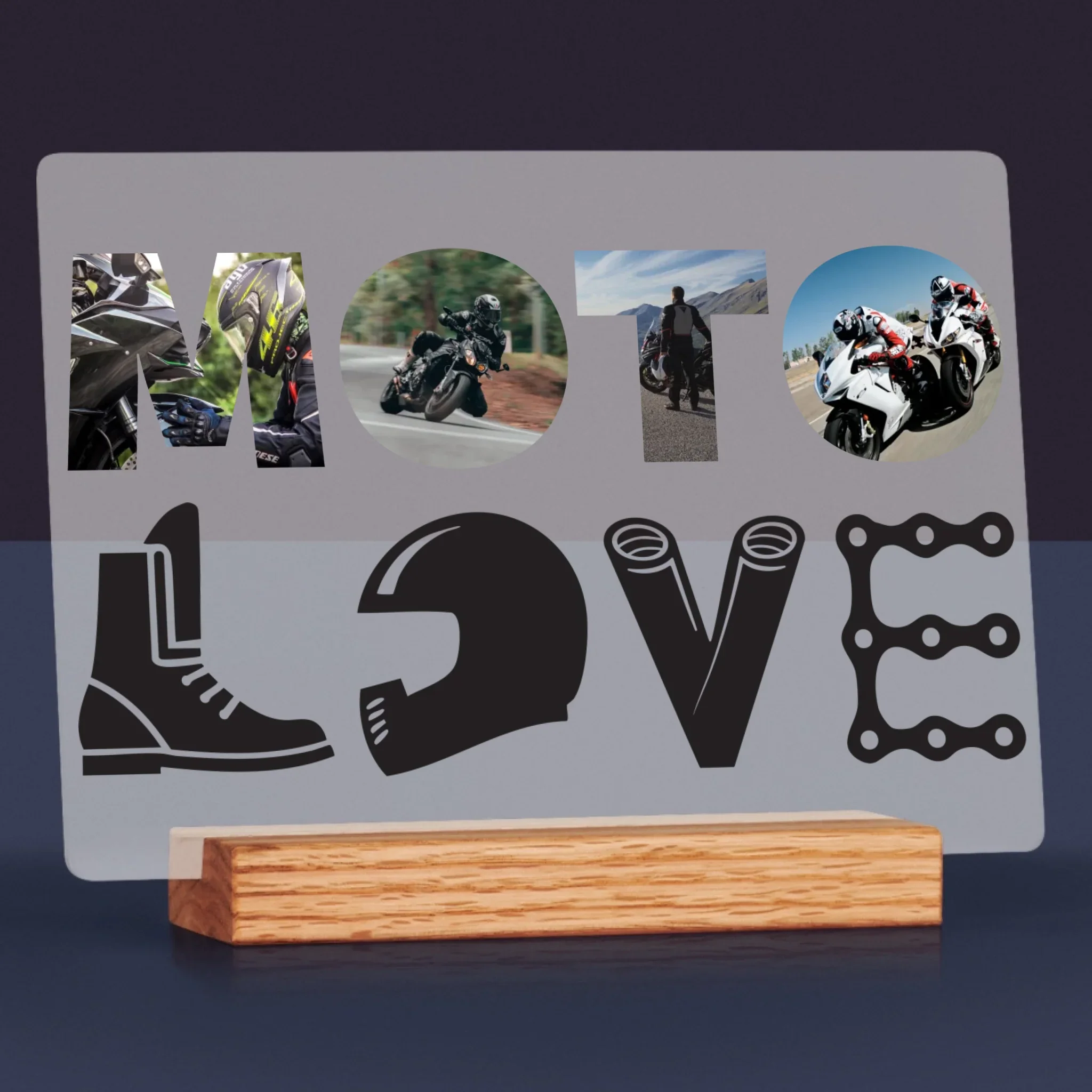 Słowo Ze Zdjęć: Motolove - Wydruk Na Szkle Akrylowym - Image 2