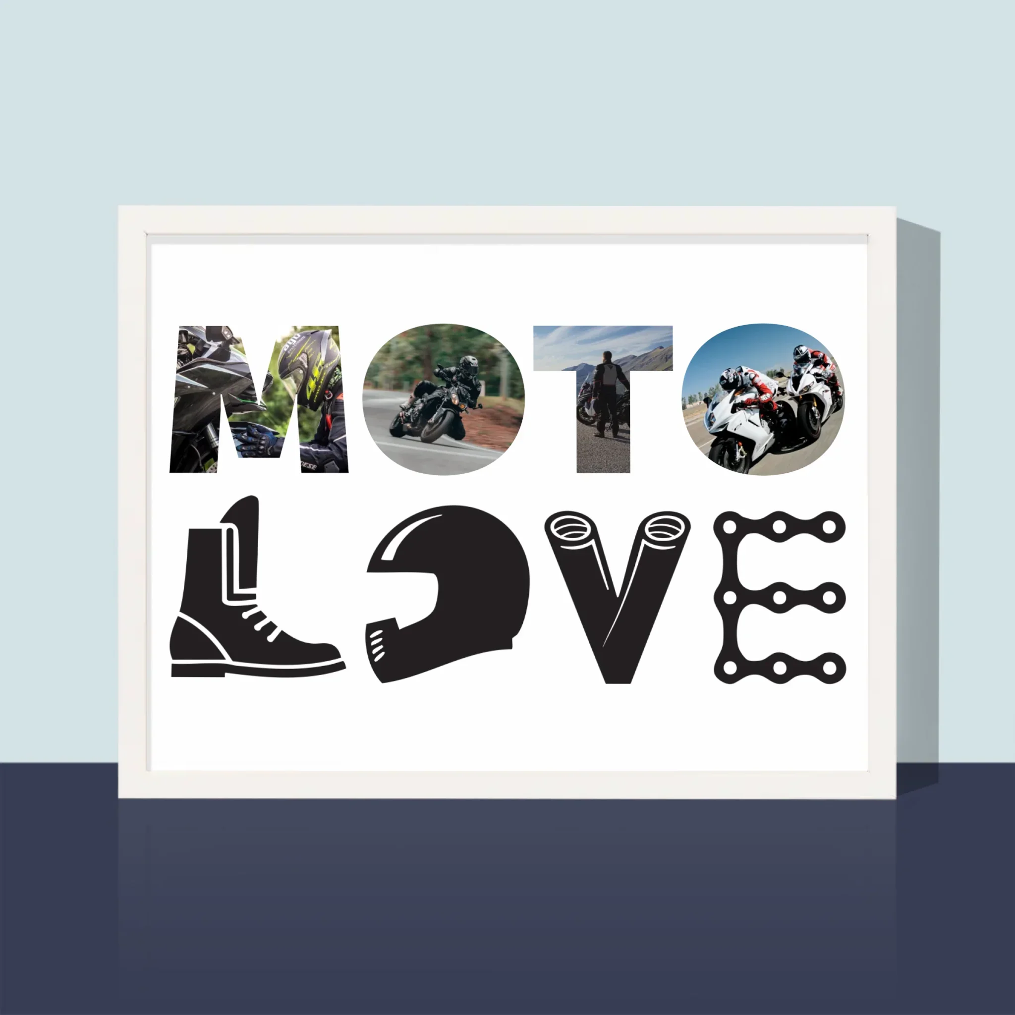 Słowo Ze Zdjęć: Motolove - Wydruk Obramowany - Image 4