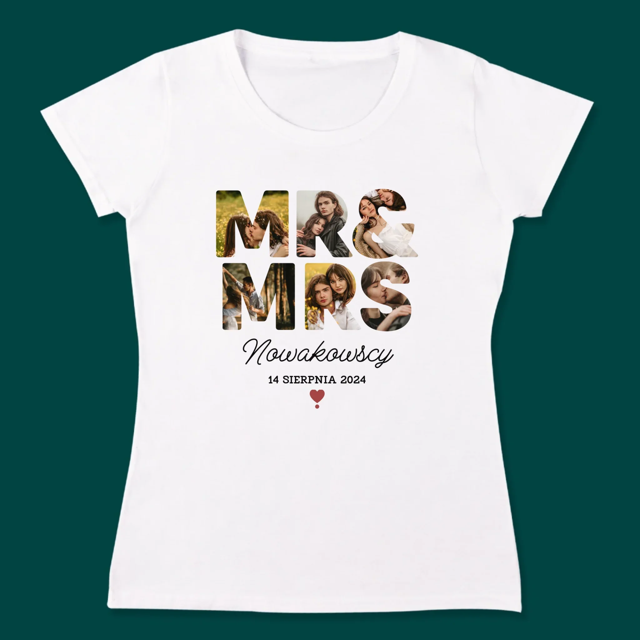 Słowo Ze Zdjęć: Mr&Mrs - Koszulki Dla Par - Image 4