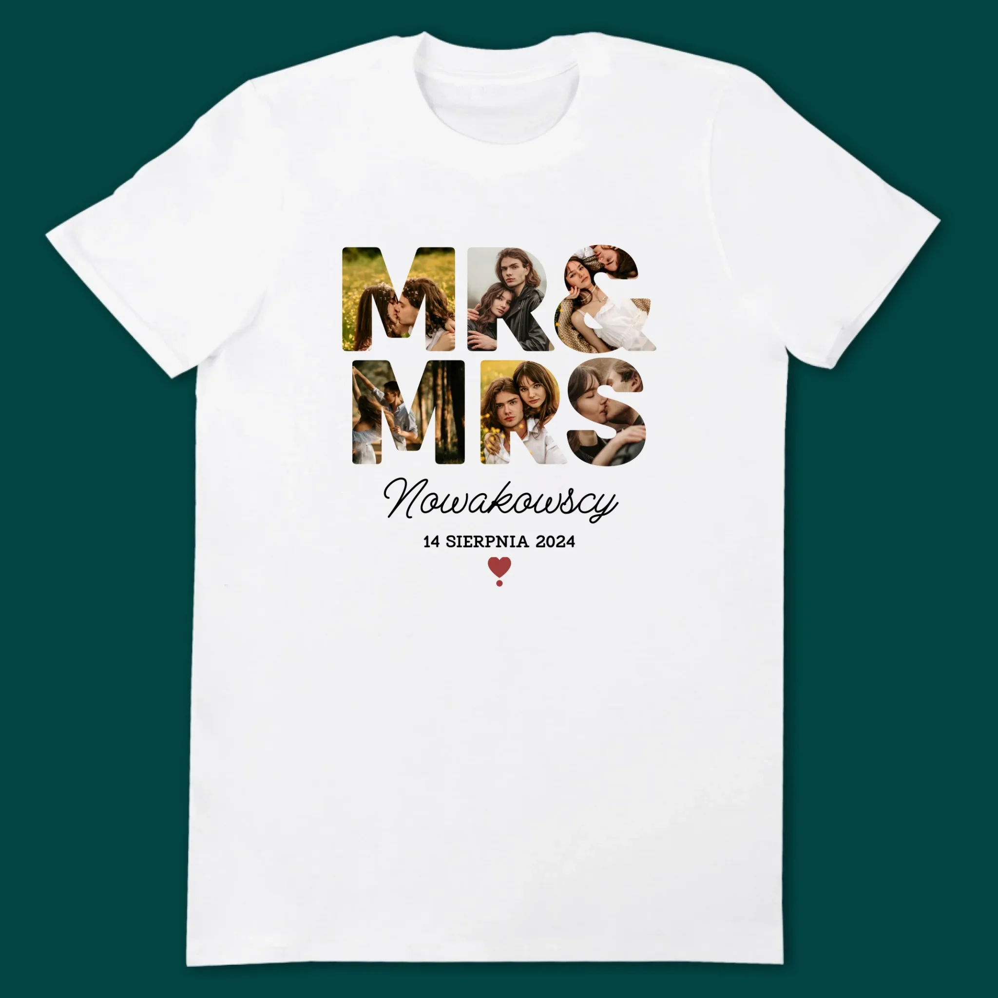Słowo Ze Zdjęć: Mr&Mrs - Koszulki Dla Par - Image 5