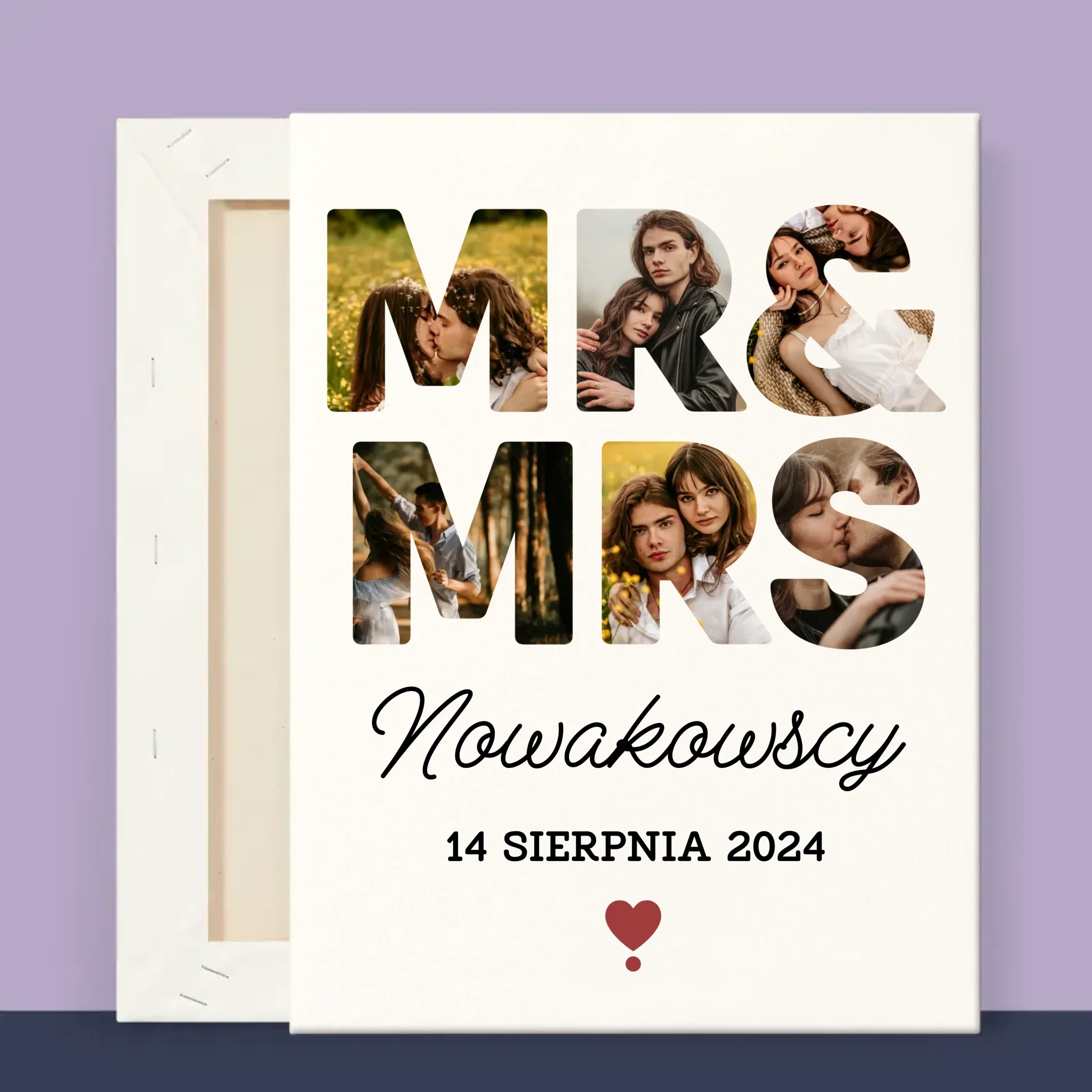 Słowo Ze Zdjęć: Mr&Mrs - Wydruk Obramowany - Image 11