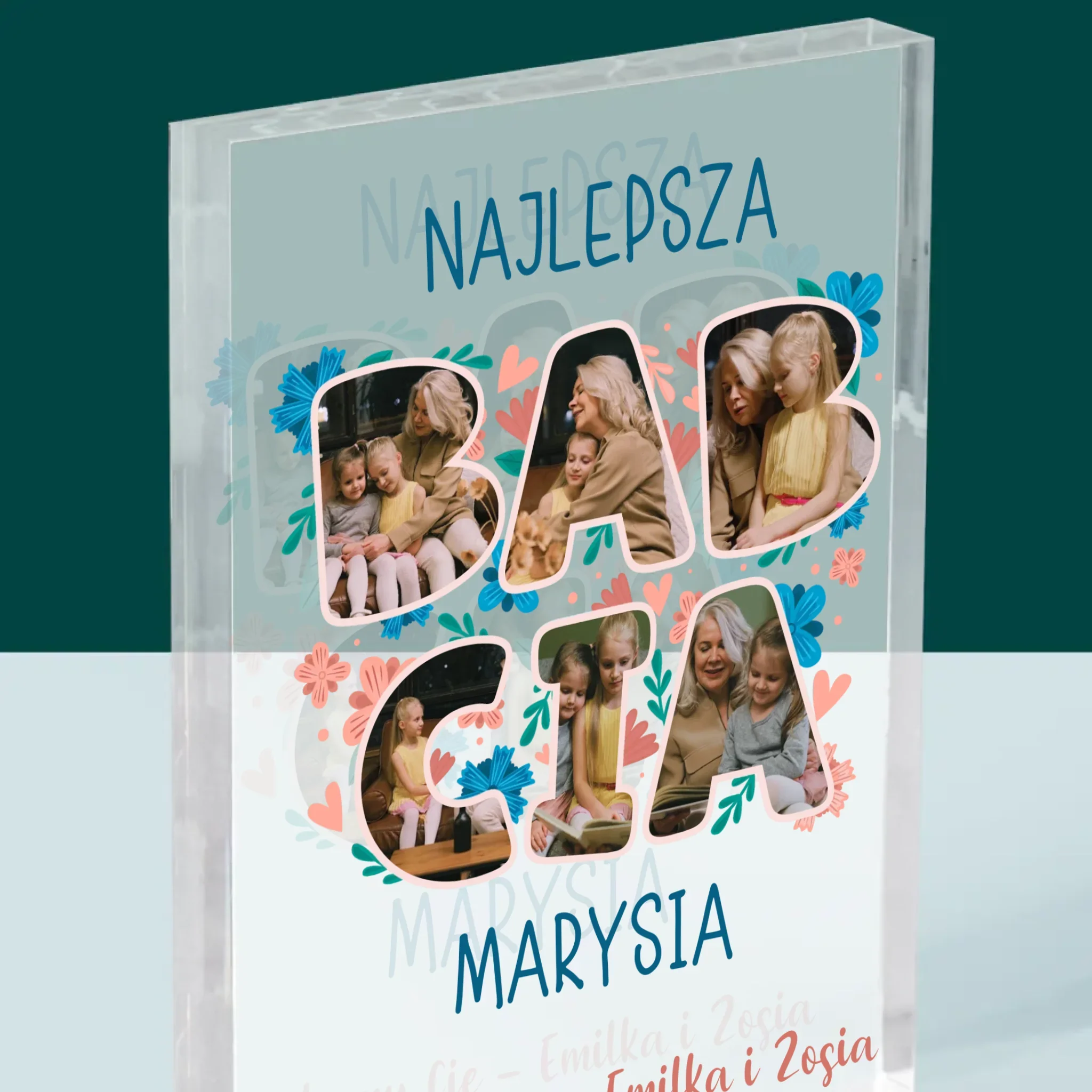 Słowo Ze Zdjęć: Najlepsza Babcia - Blok Akrylowy z Nadrukiem - Image 2