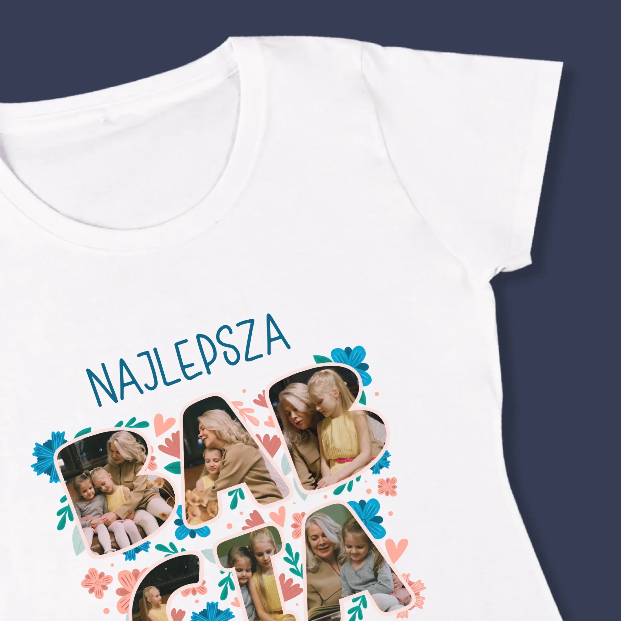 Słowo Ze Zdjęć: Najlepsza Babcia - Koszulka Damska z Nadrukiem - Image 4