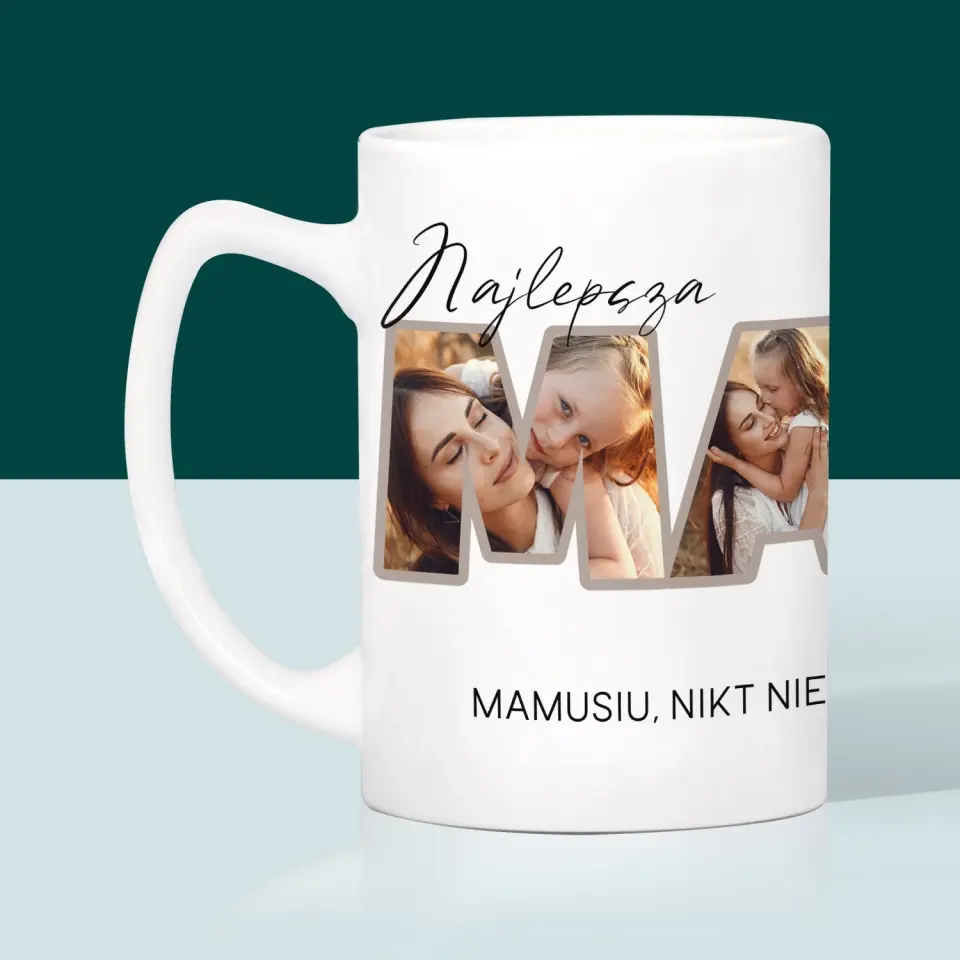 Słowo Ze Zdjęć: Najlepsza Mama Na Świecie Zdjęcia - Kubek z Nadrukiem - Image 5