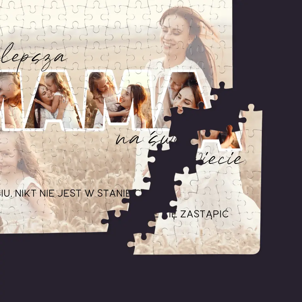Słowo Ze Zdjęć: Najlepsza Mama Na Świecie Zdjęcia - Personalizowane Puzzle - Image 2