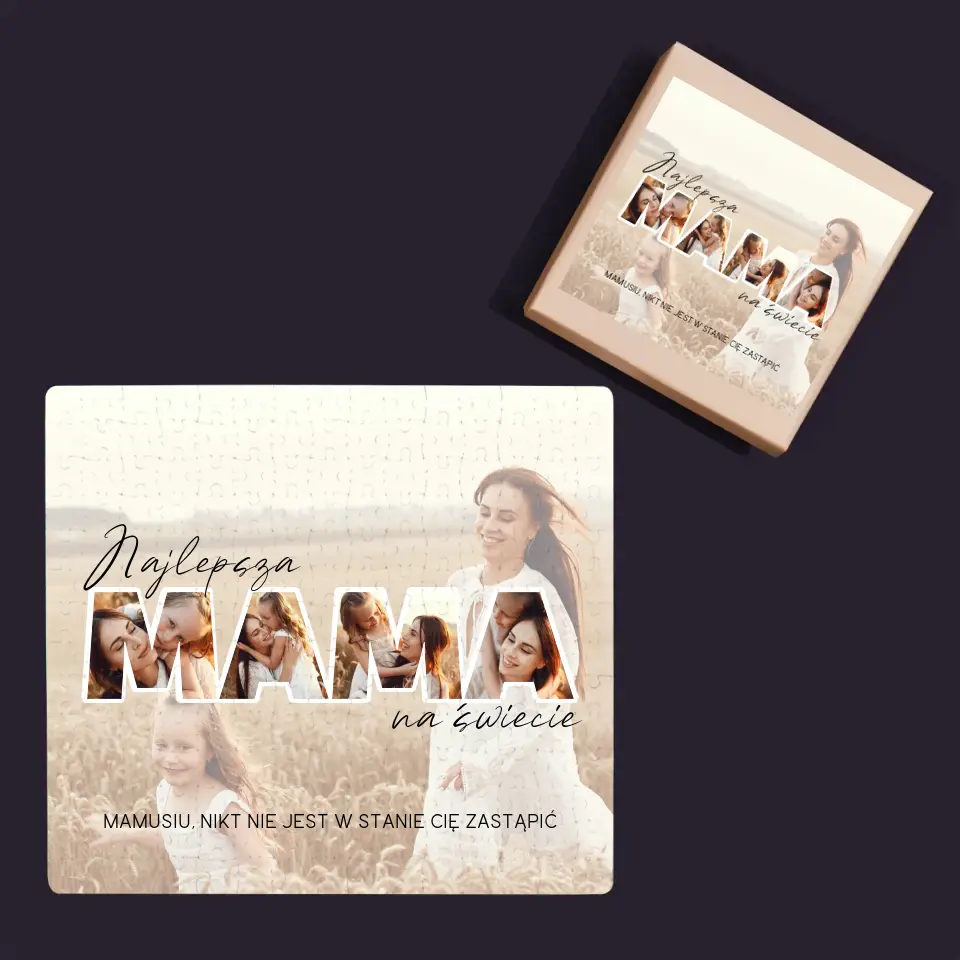 Słowo Ze Zdjęć: Najlepsza Mama Na Świecie Zdjęcia - Personalizowane Puzzle - Image 4