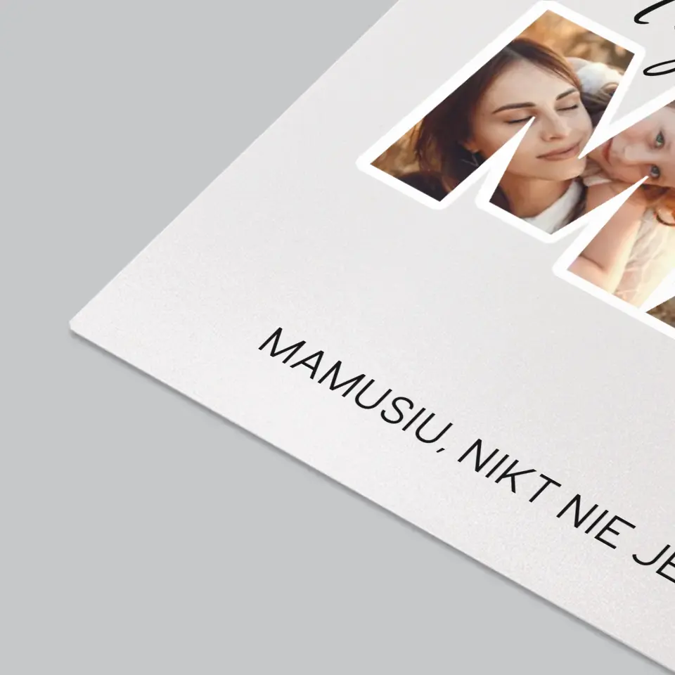Słowo Ze Zdjęć: Najlepsza Mama Na Świecie Zdjęcia - Podkładka Na Biurko - Image 4