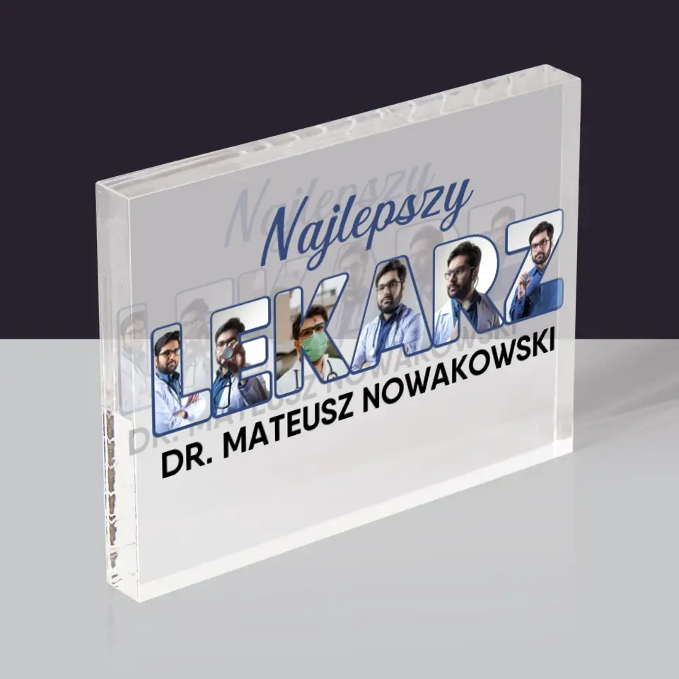 Słowo Ze Zdjęć: Najlepszy Lekarz - Blok Akrylowy
