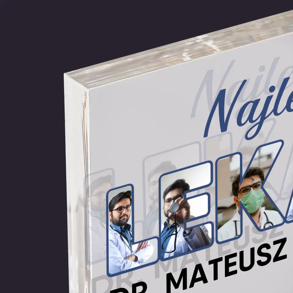 Słowo Ze Zdjęć: Najlepszy Lekarz - Blok Akrylowy - Image 4