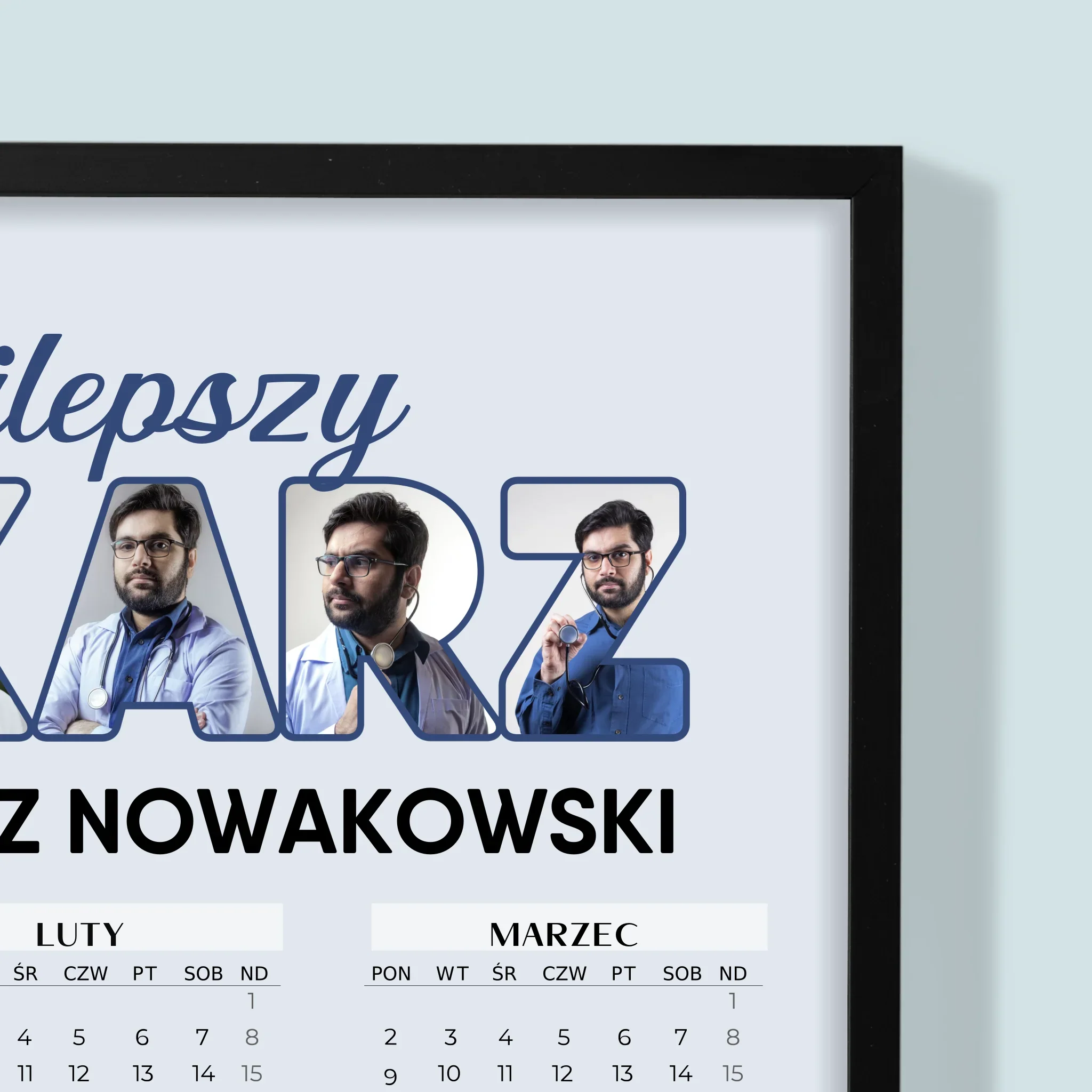 Słowo Ze Zdjęć: Najlepszy Lekarz - Kalendarz w Ramce - Image 2