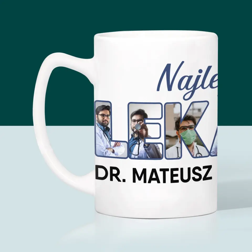 Słowo Ze Zdjęć: Najlepszy Lekarz - Kubek z Nadrukiem - Image 3