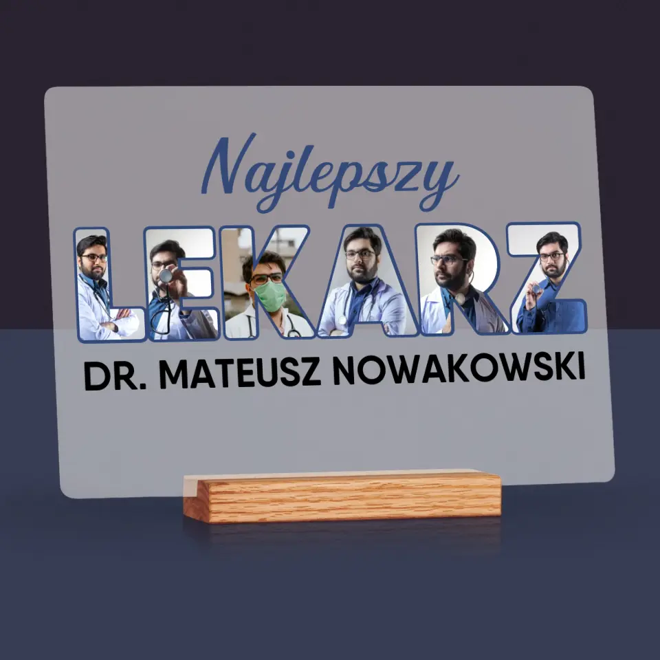 Słowo Ze Zdjęć: Najlepszy Lekarz - Wydruk Na Szkle Akrylowym - Image 4